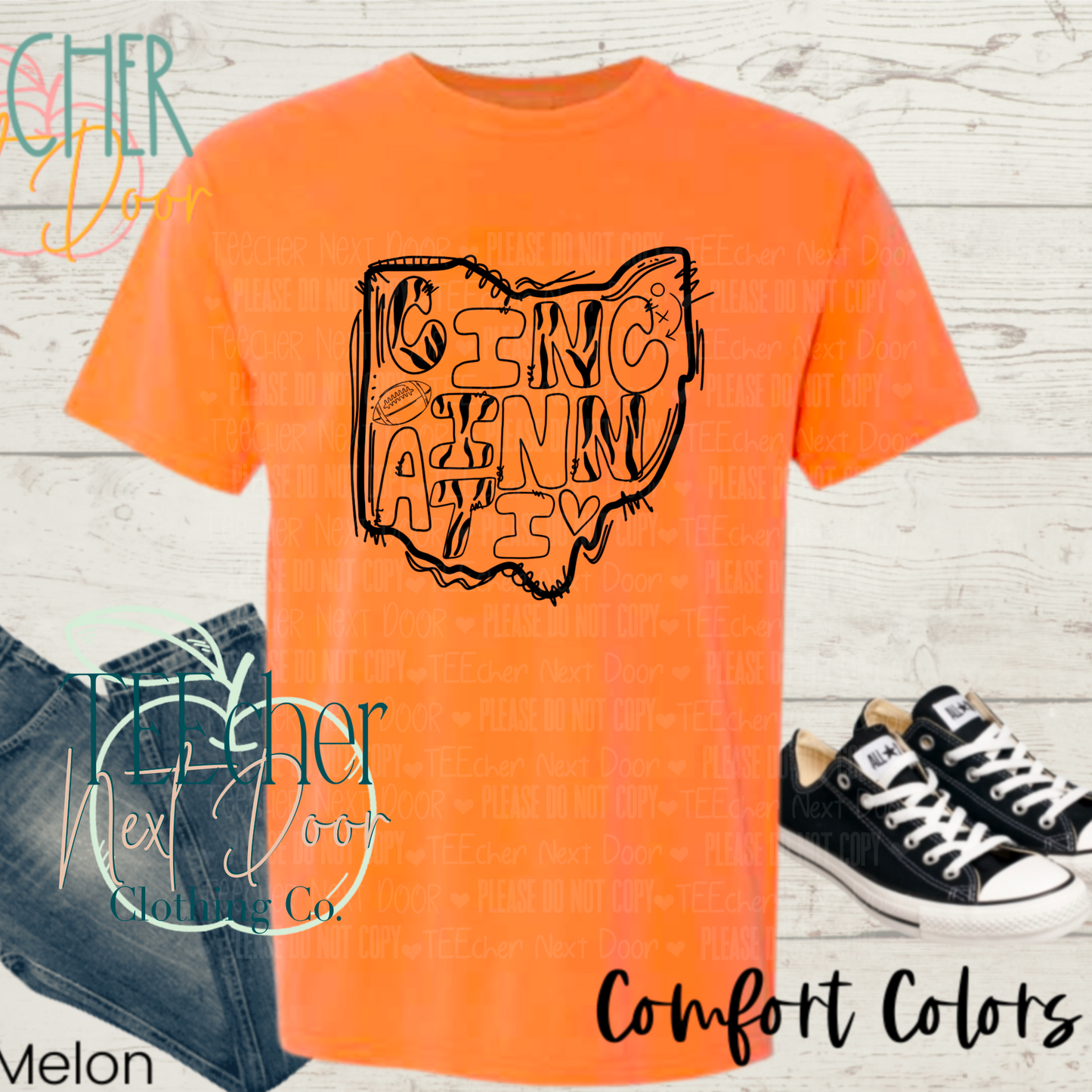 Solid Color Ohio Tiger Stripes