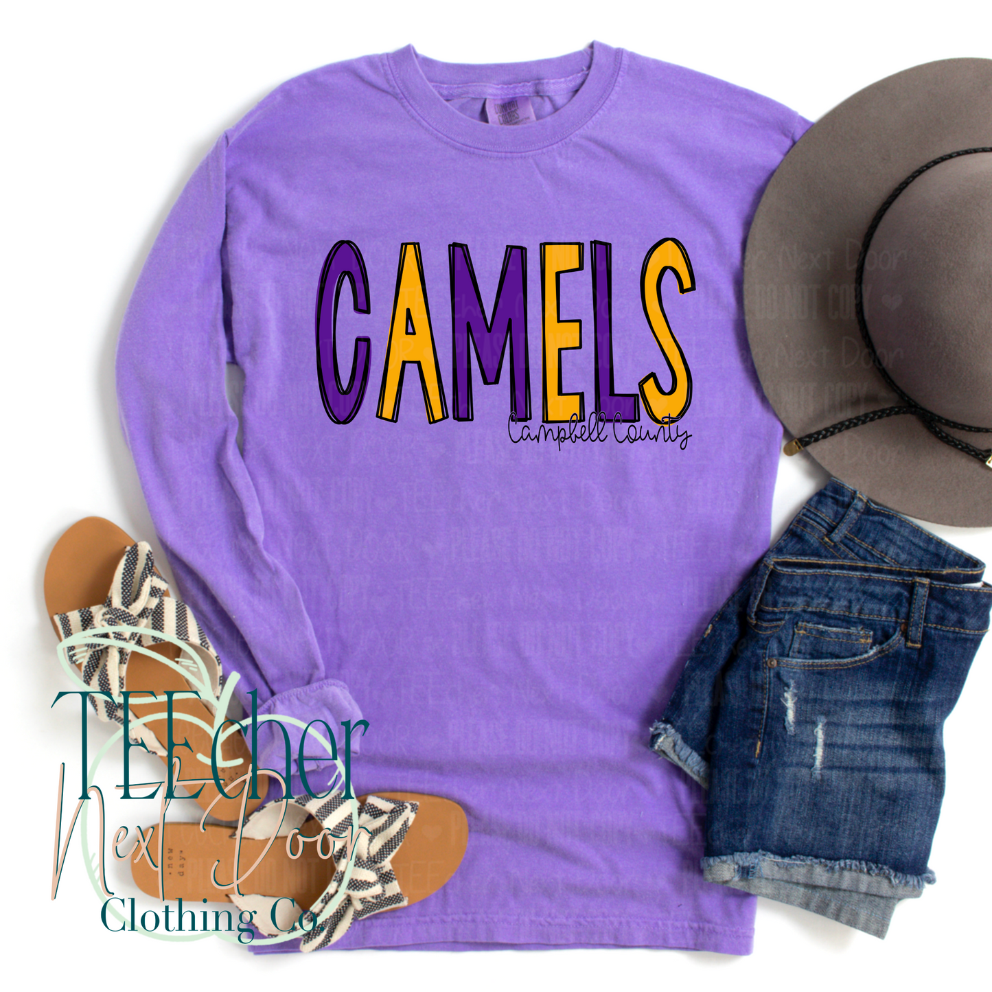 Campbell County Camels Hand Drawn