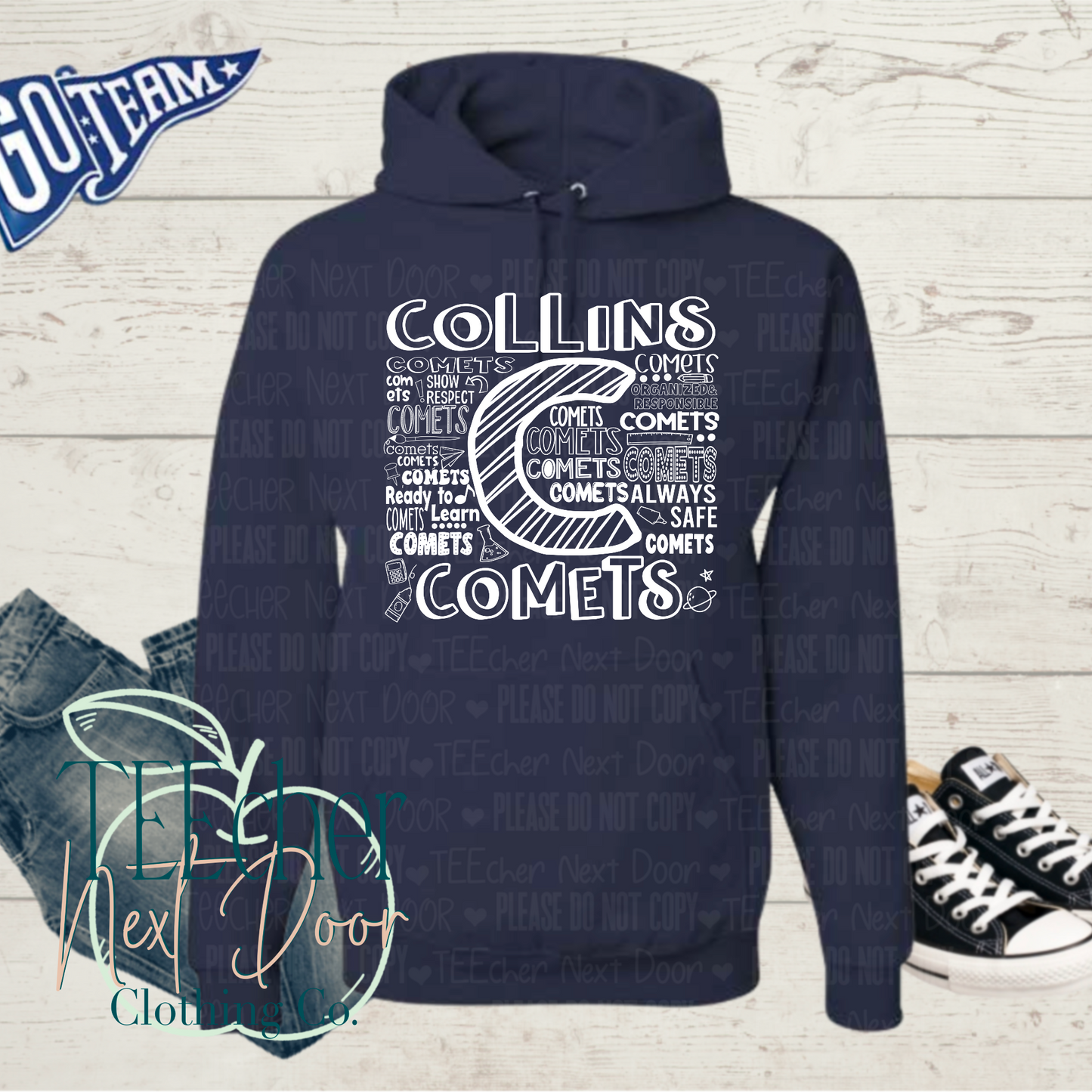 Collins Comets Typography
