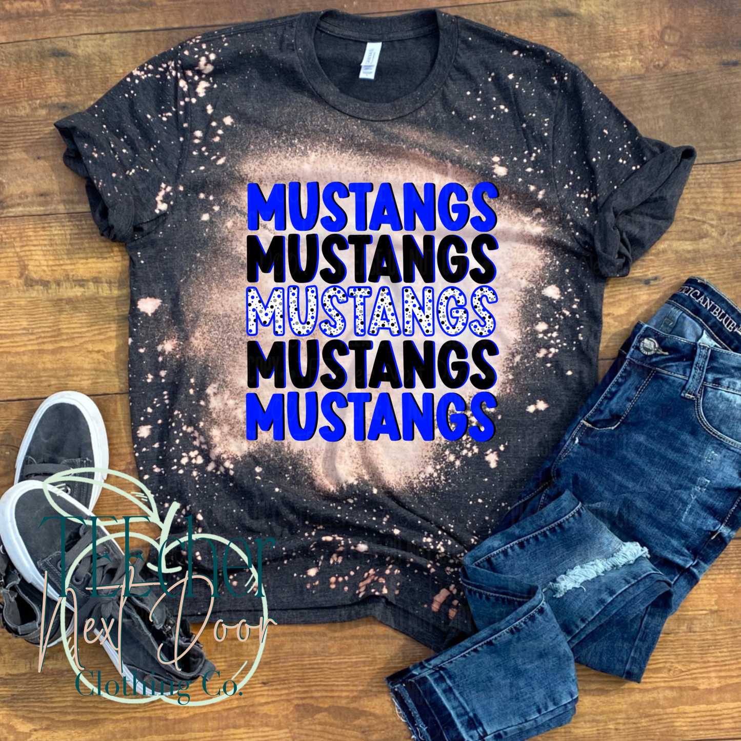 Mustangs Spotted Stacked