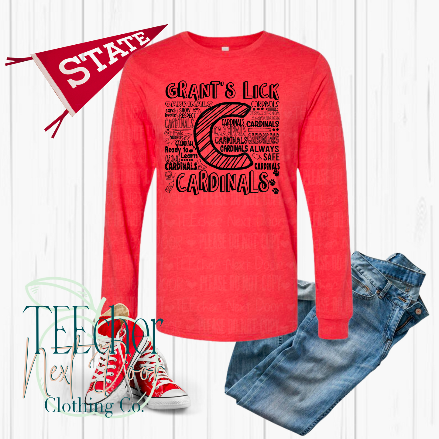 Grant's Lick Cardinals Typography