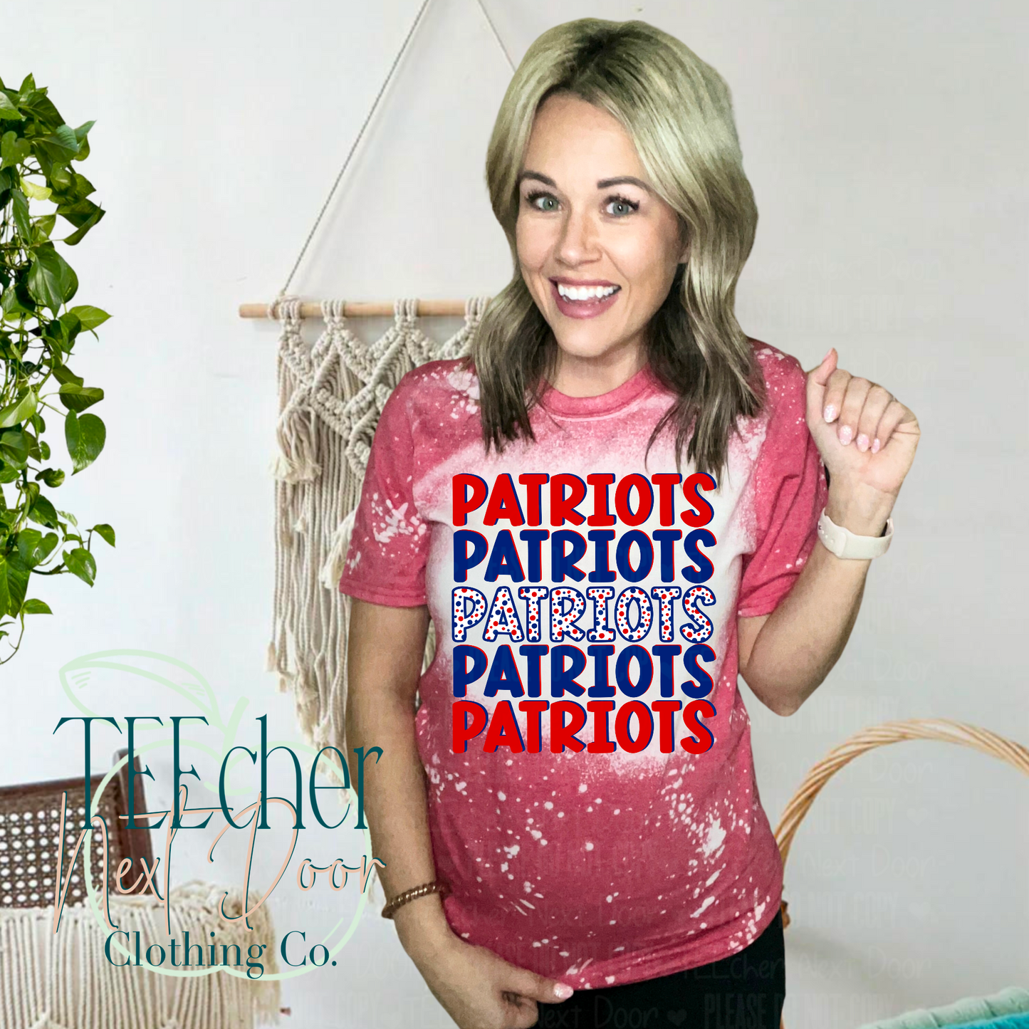 Hinsdale Patriots Spotted Stacked