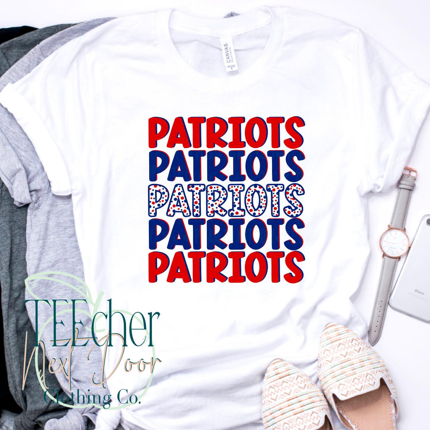 Hinsdale Patriots Spotted Stacked