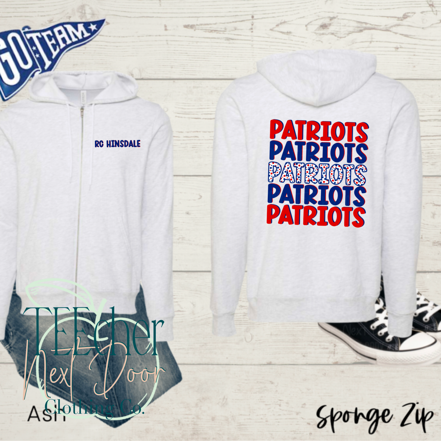 Hinsdale Patriots Spotted Stacked