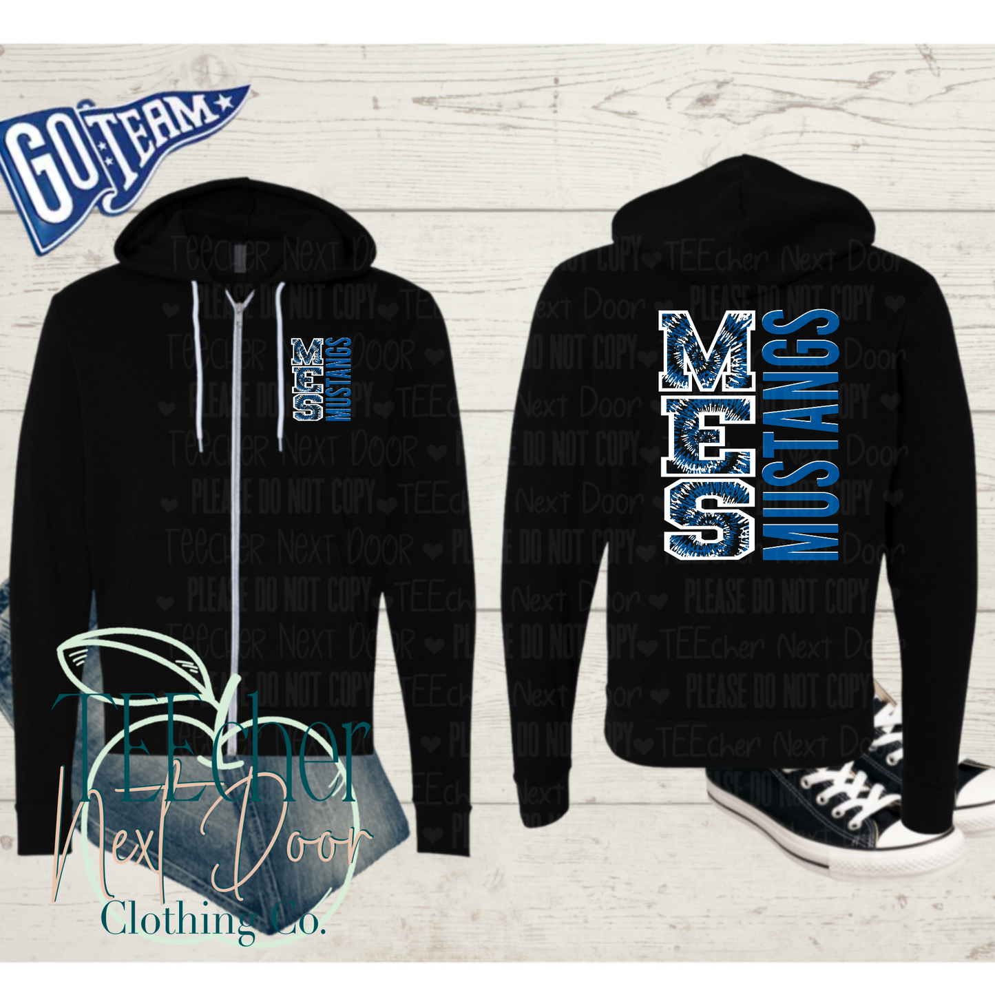 Merwin Mustangs Bold Tie Dye