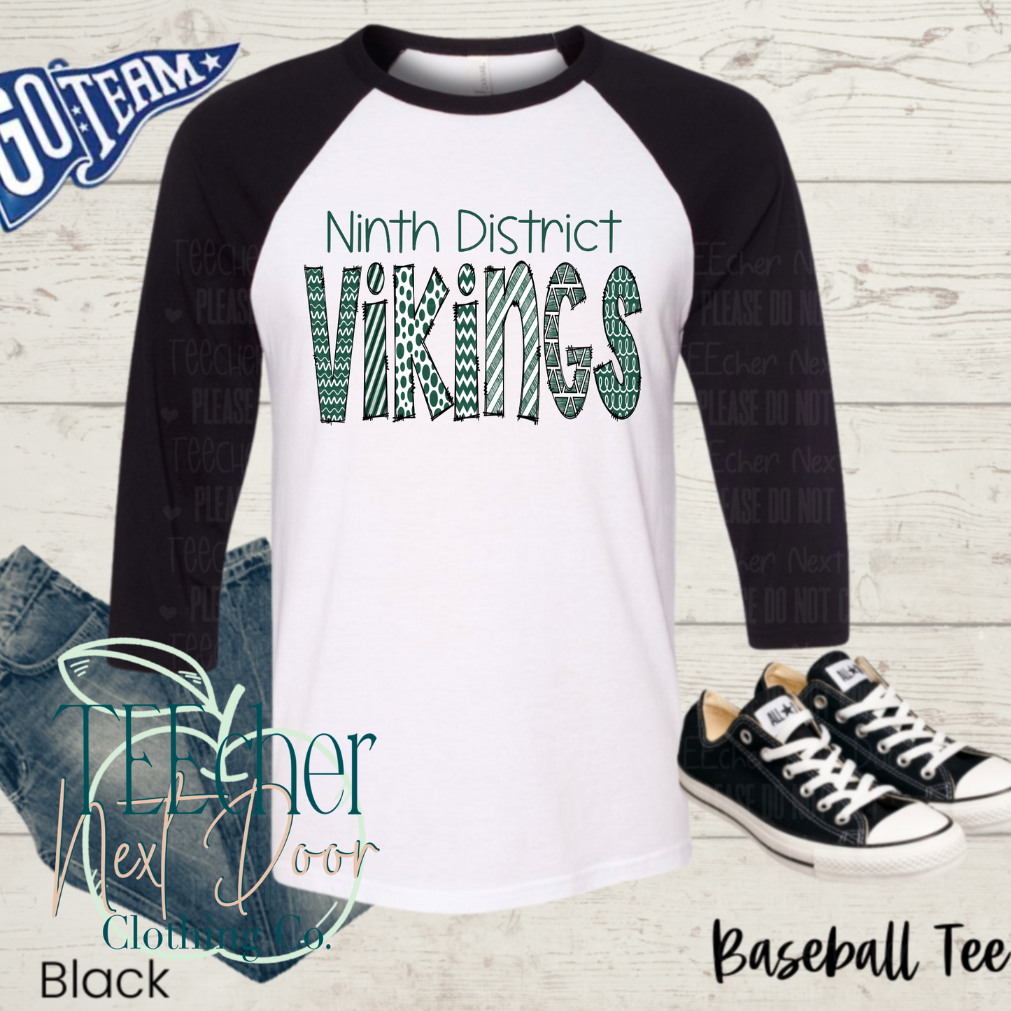Ninth District Vikings Plaid Mascot