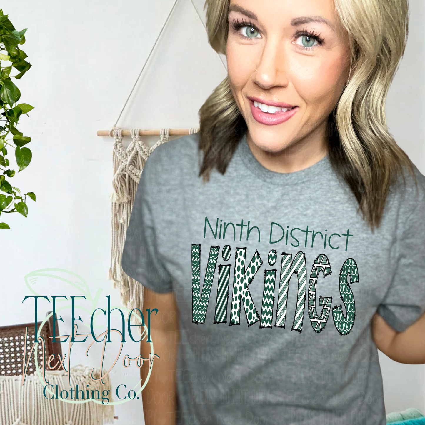 Ninth District Vikings Plaid Mascot