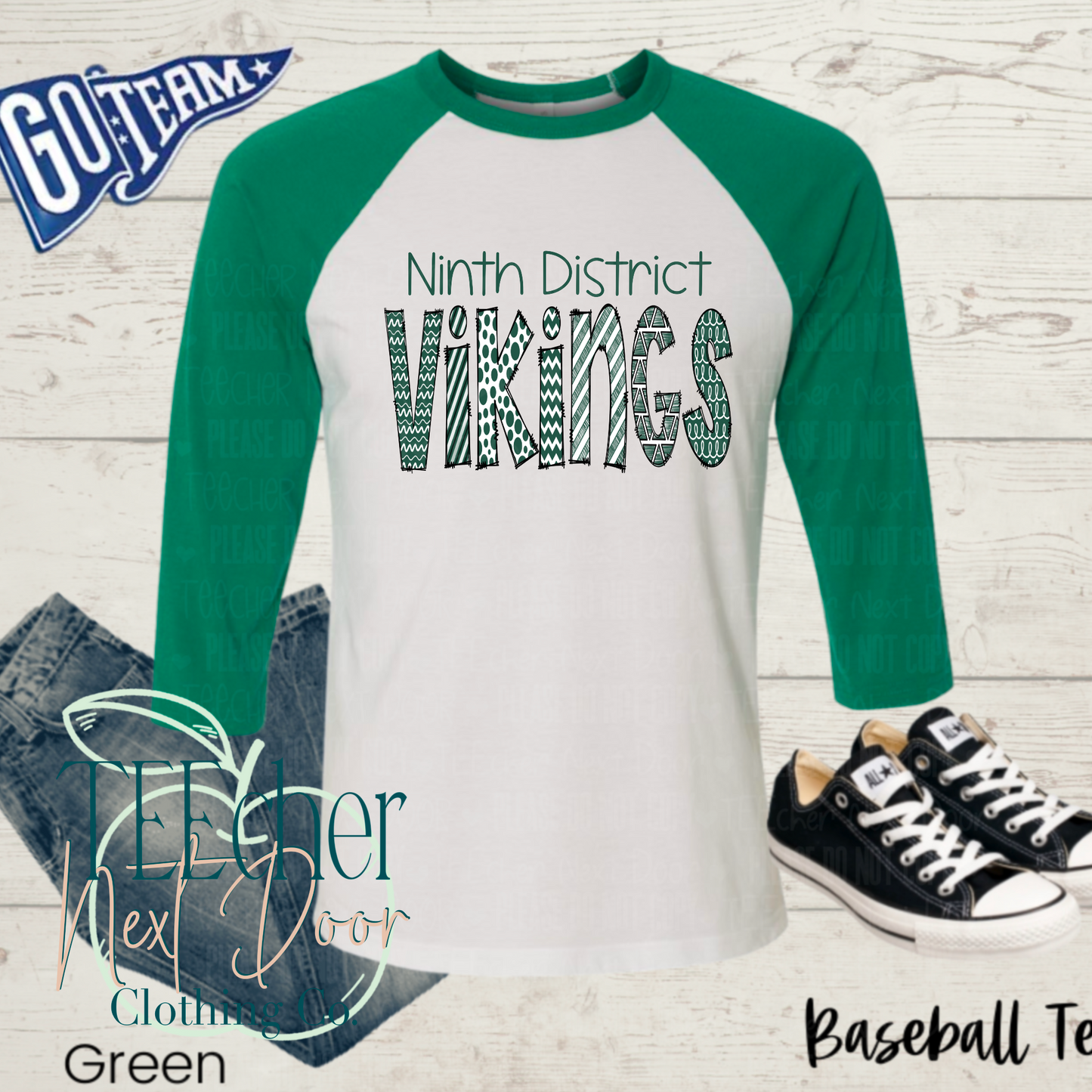 Ninth District Vikings Plaid Mascot