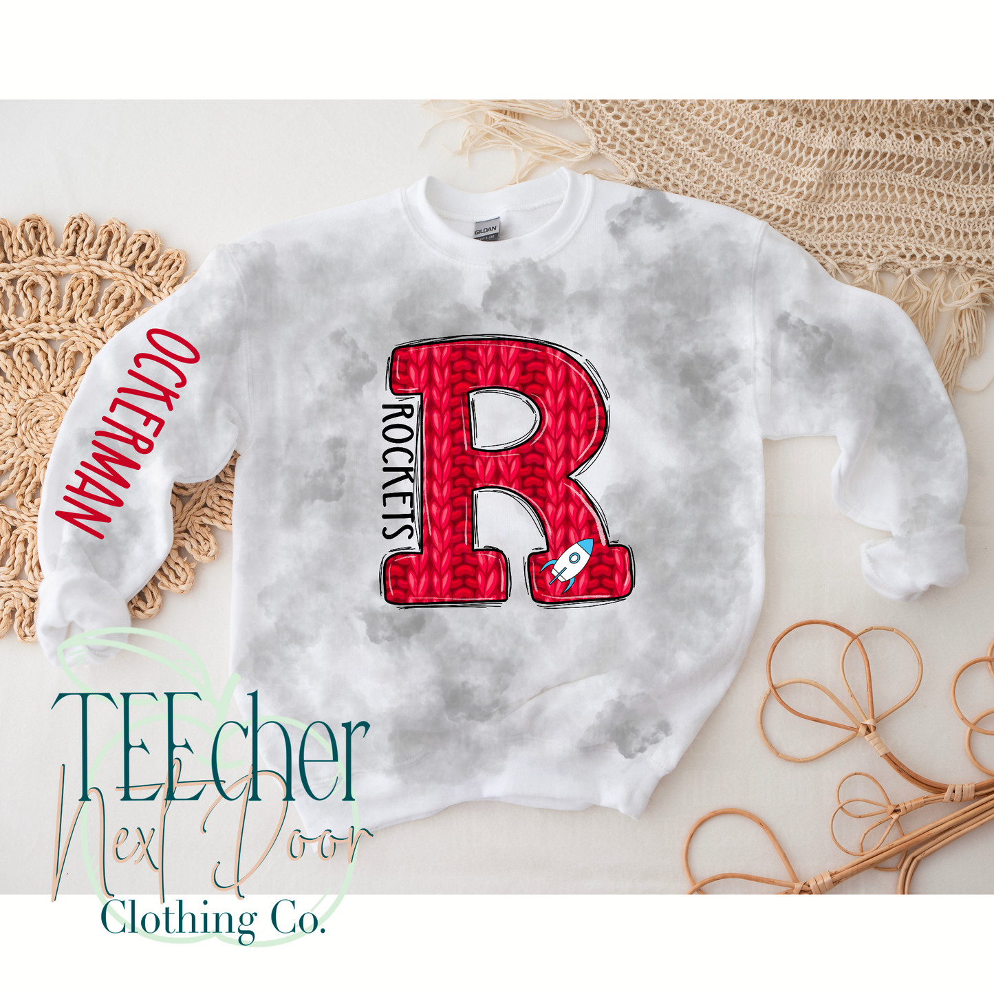 Rockets Red Varsity Sweater