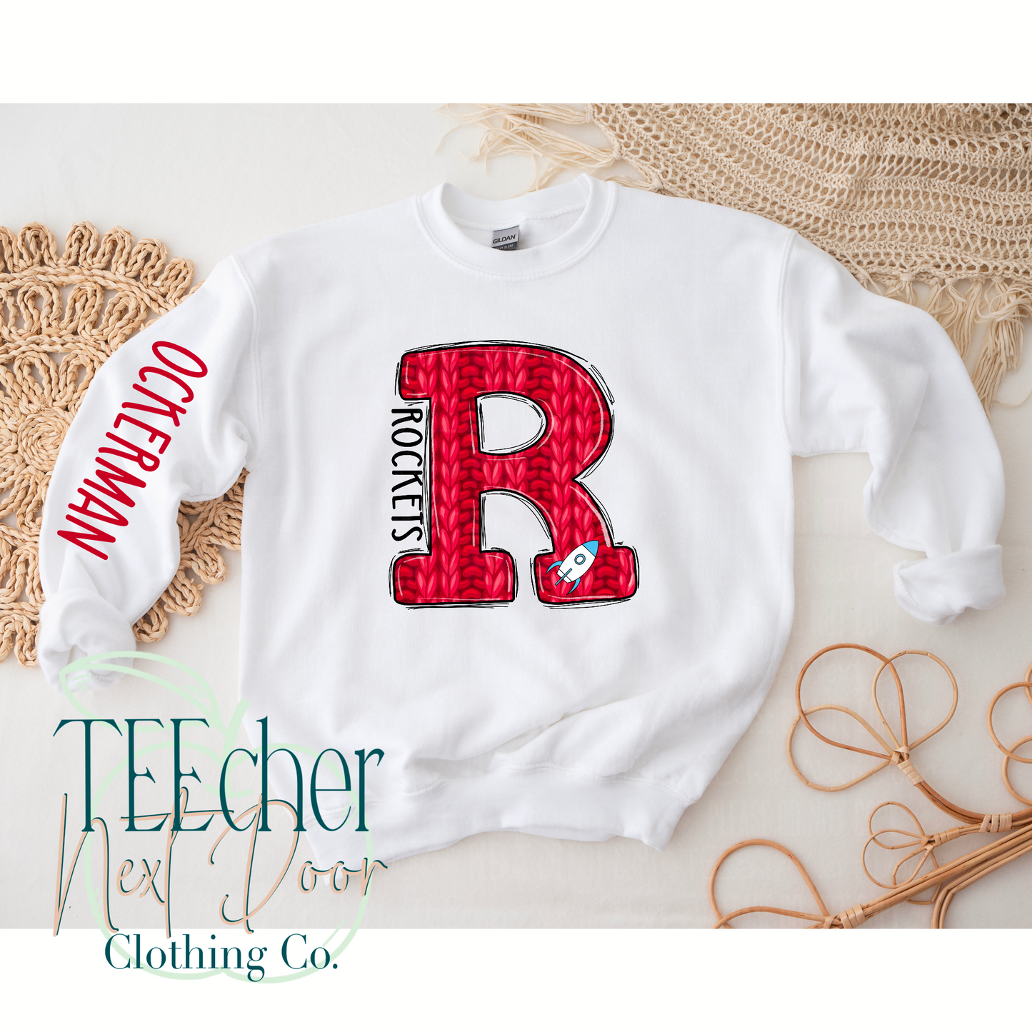 Rockets Red Varsity Sweater