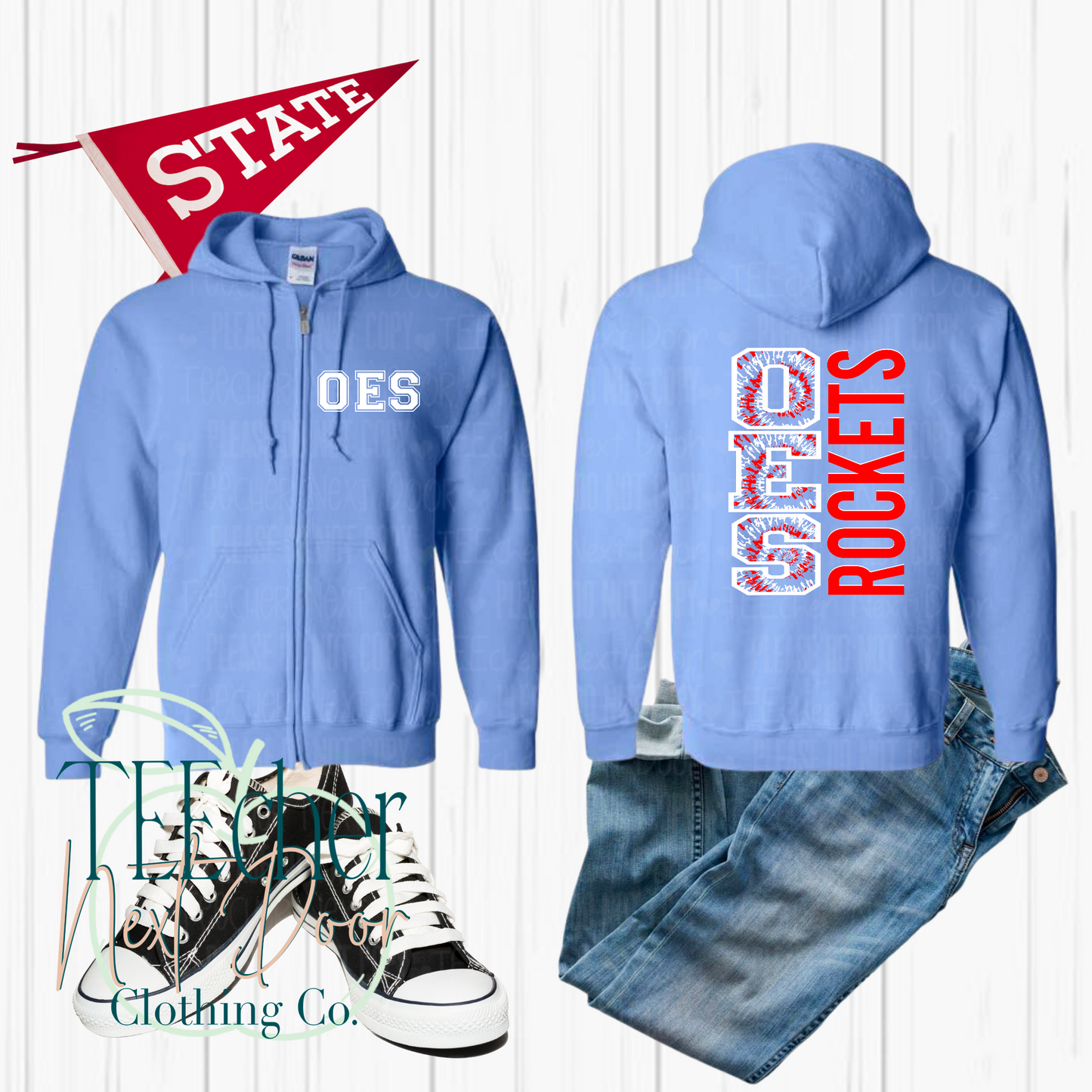 Ockerman Rockets Bold Tie Dye