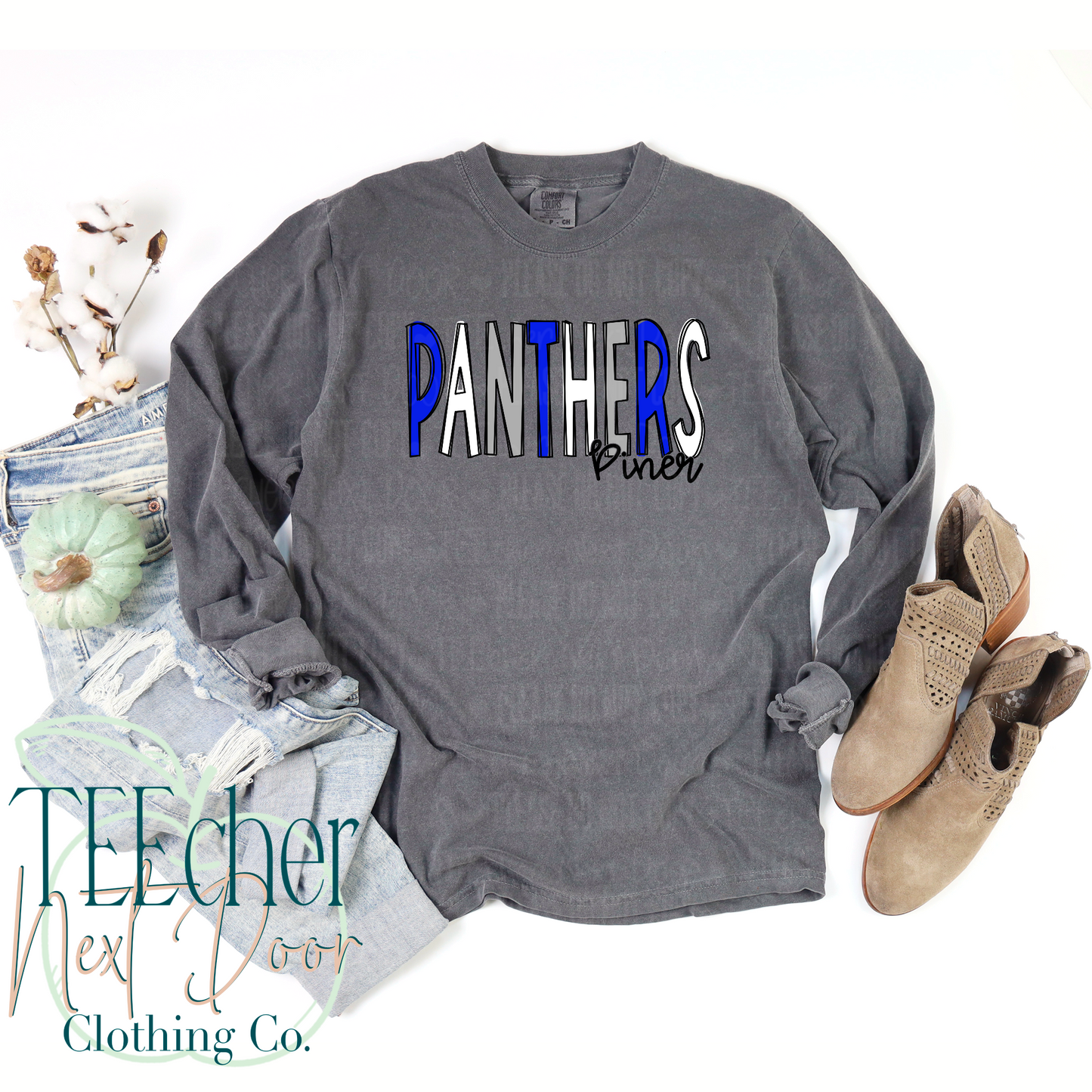 Piner Panthers Hand Drawn