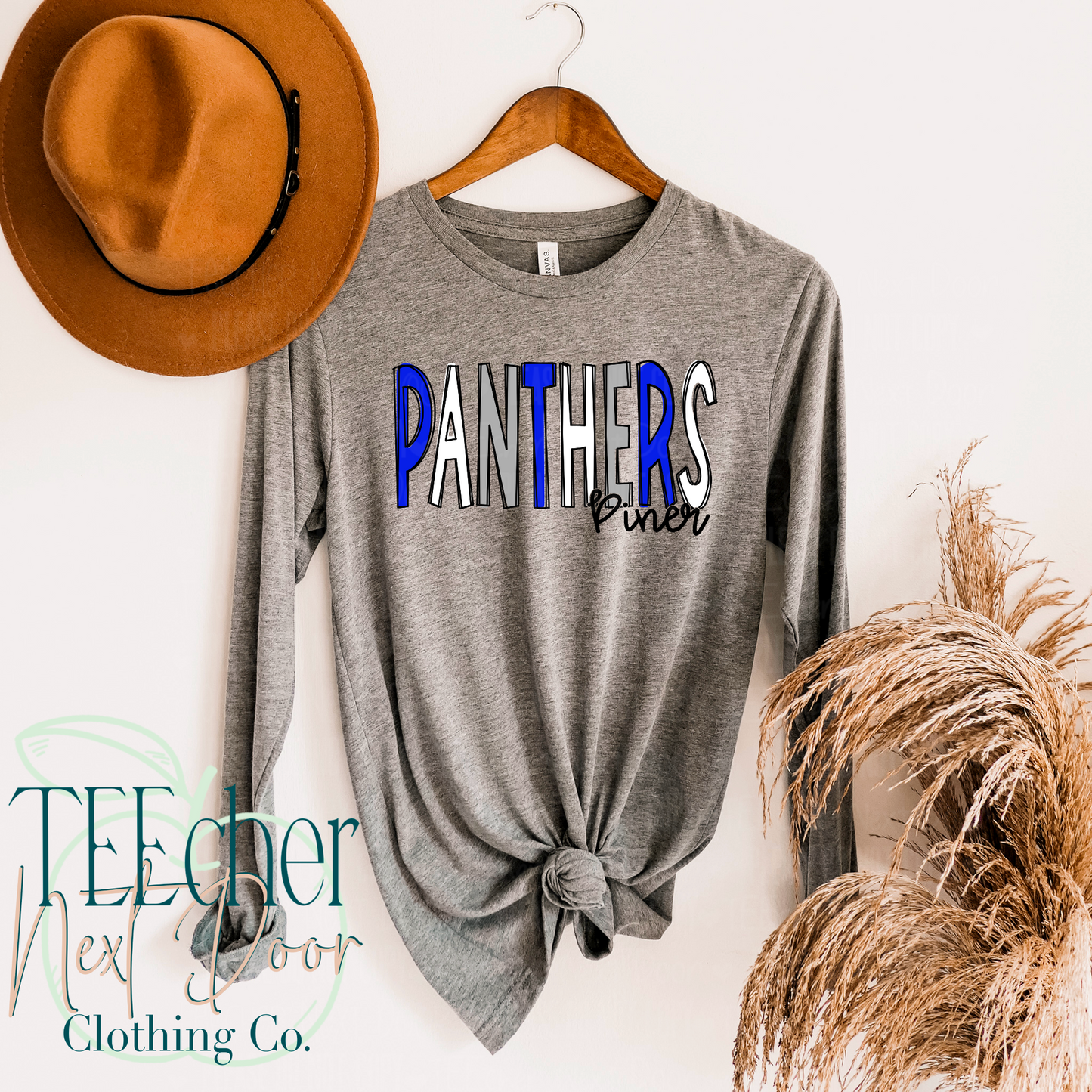 Piner Panthers Hand Drawn