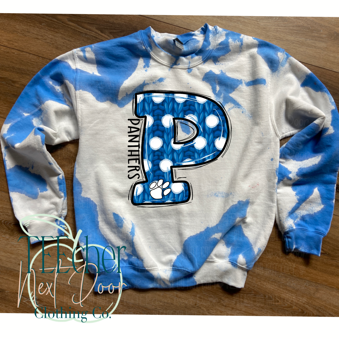 Panthers Polka Dot Varsity Sweater