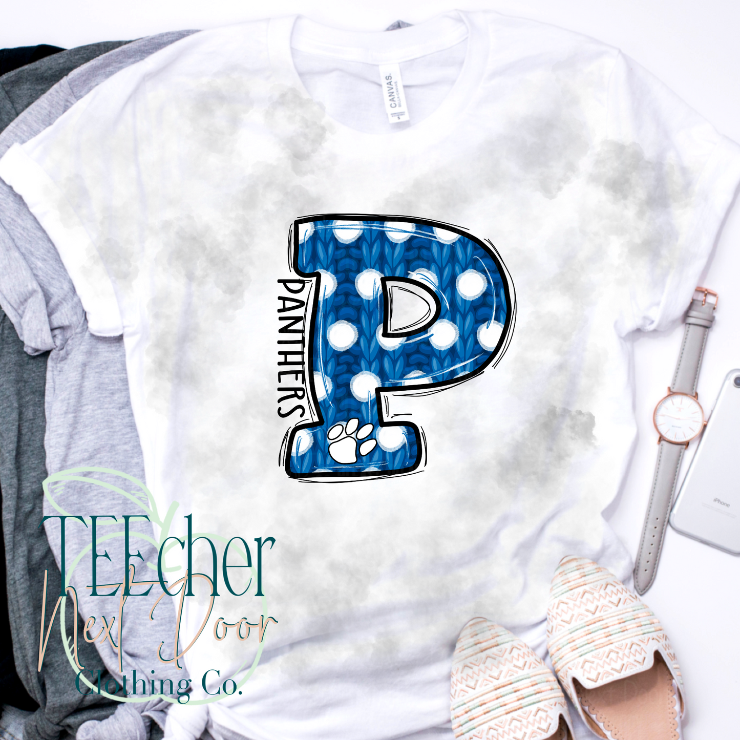 Panthers Polka Dot Varsity Sweater