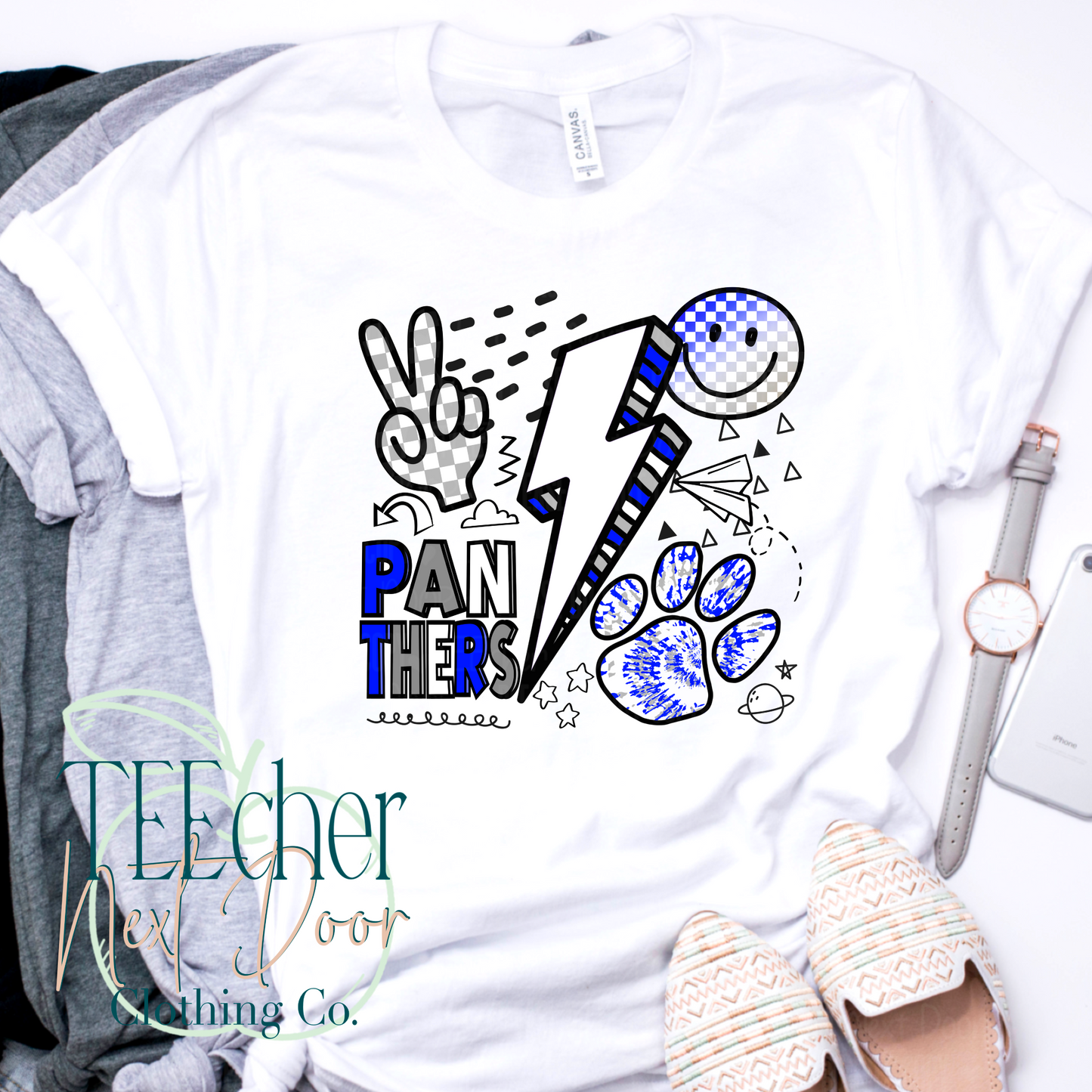 Blue Panthers Rock Collage