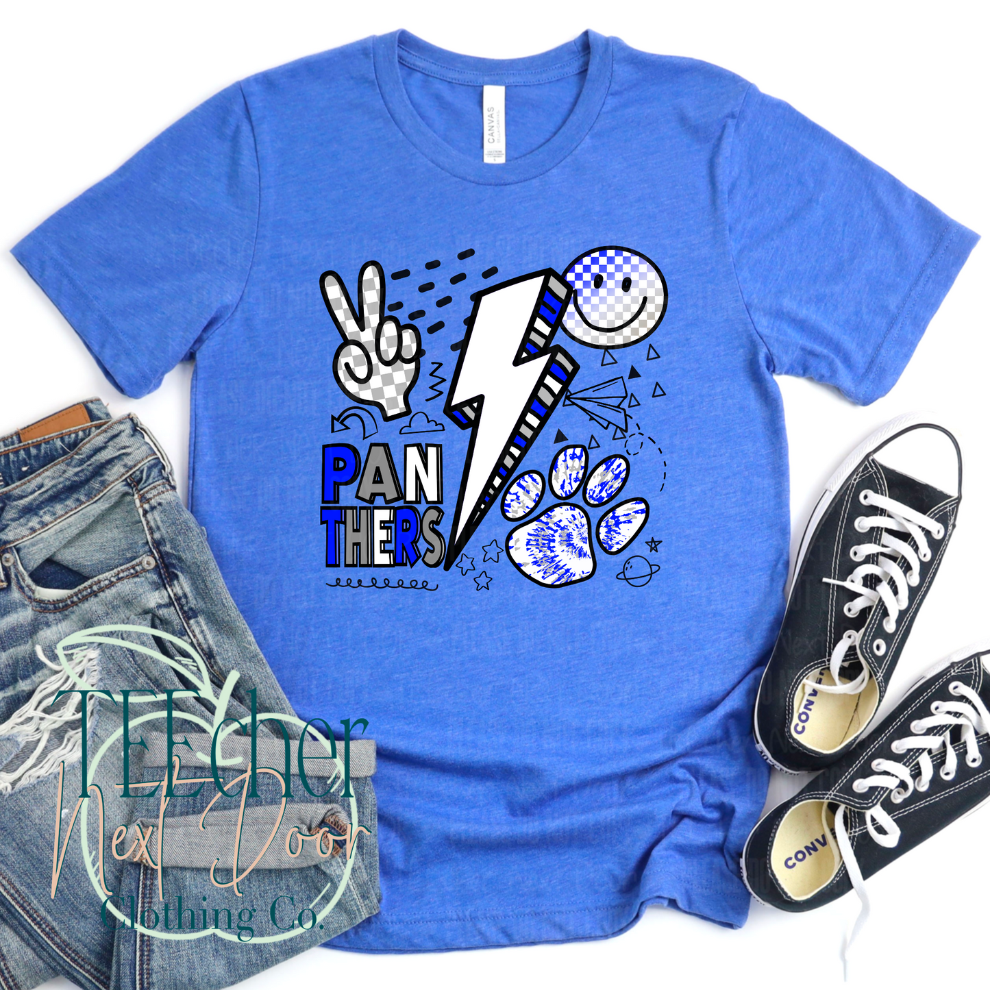 Blue Panthers Rock Collage