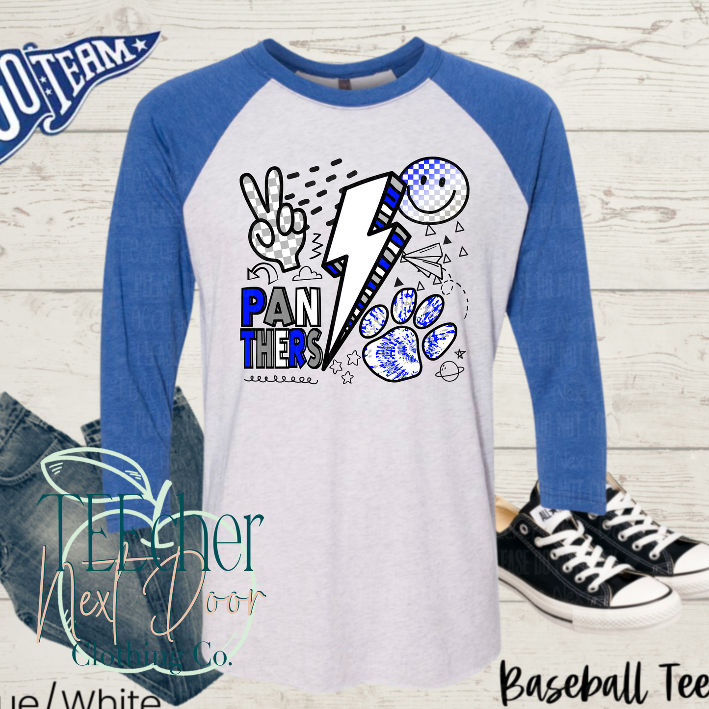 Blue Panthers Rock Collage