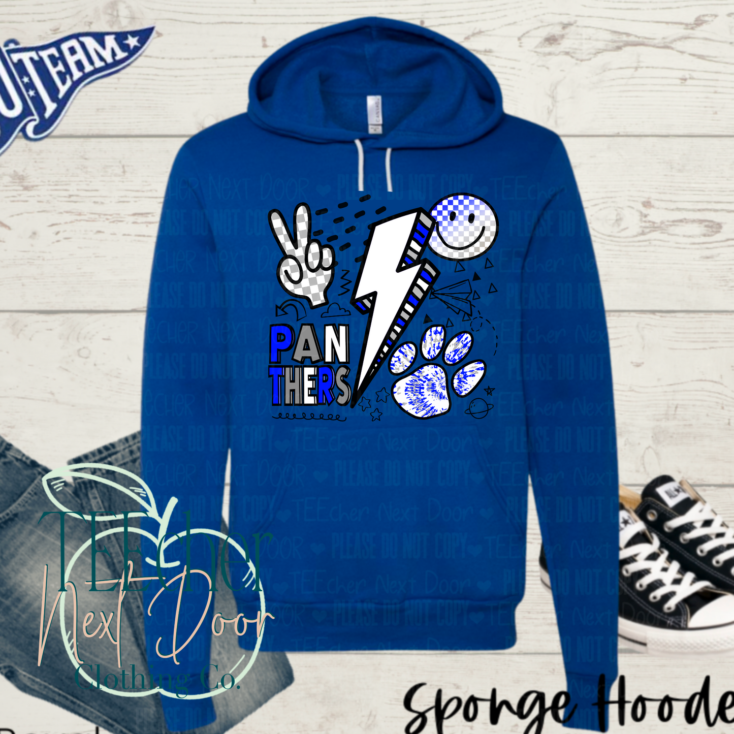 Blue Panthers Rock Collage