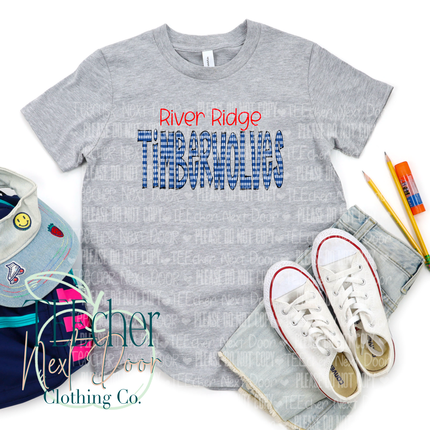 River Ridge Timberwolves Plaid Mascot