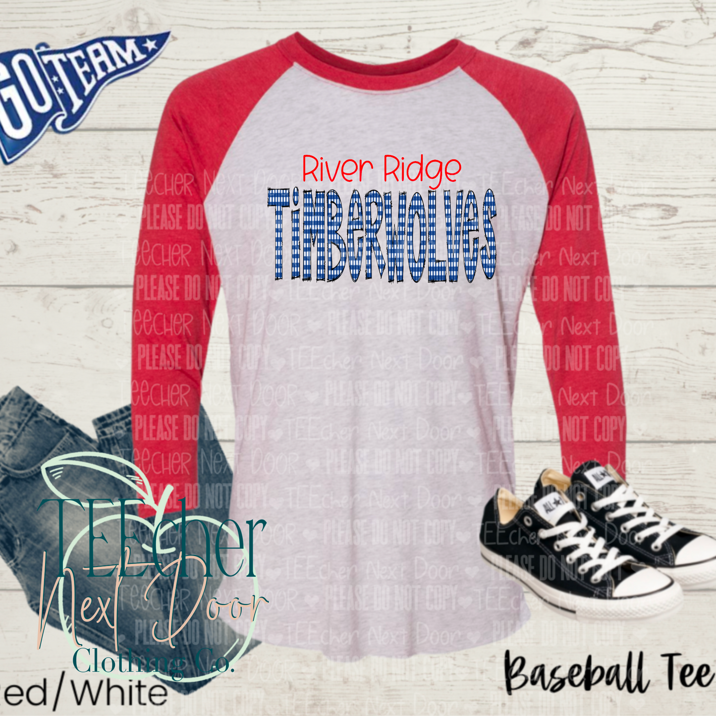 River Ridge Timberwolves Plaid Mascot