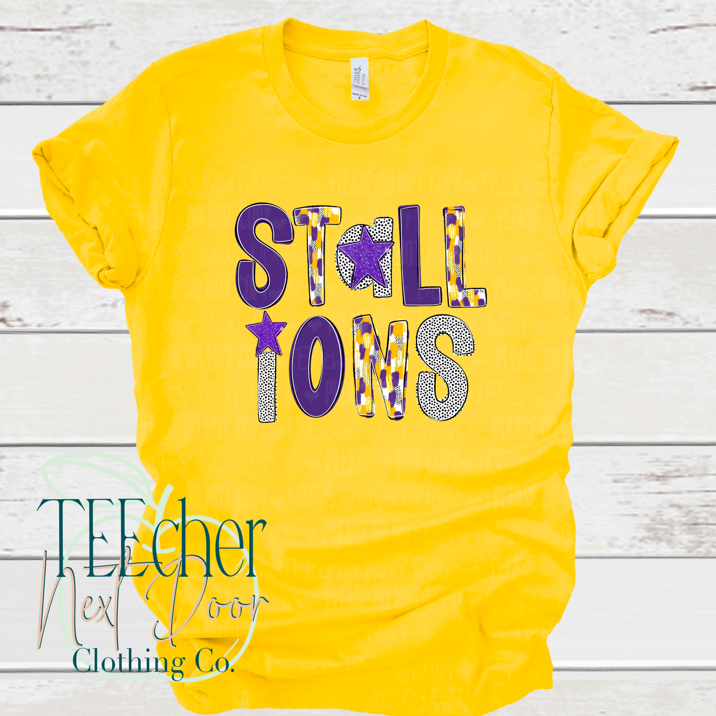 Purple & Gold Stallions Poppy