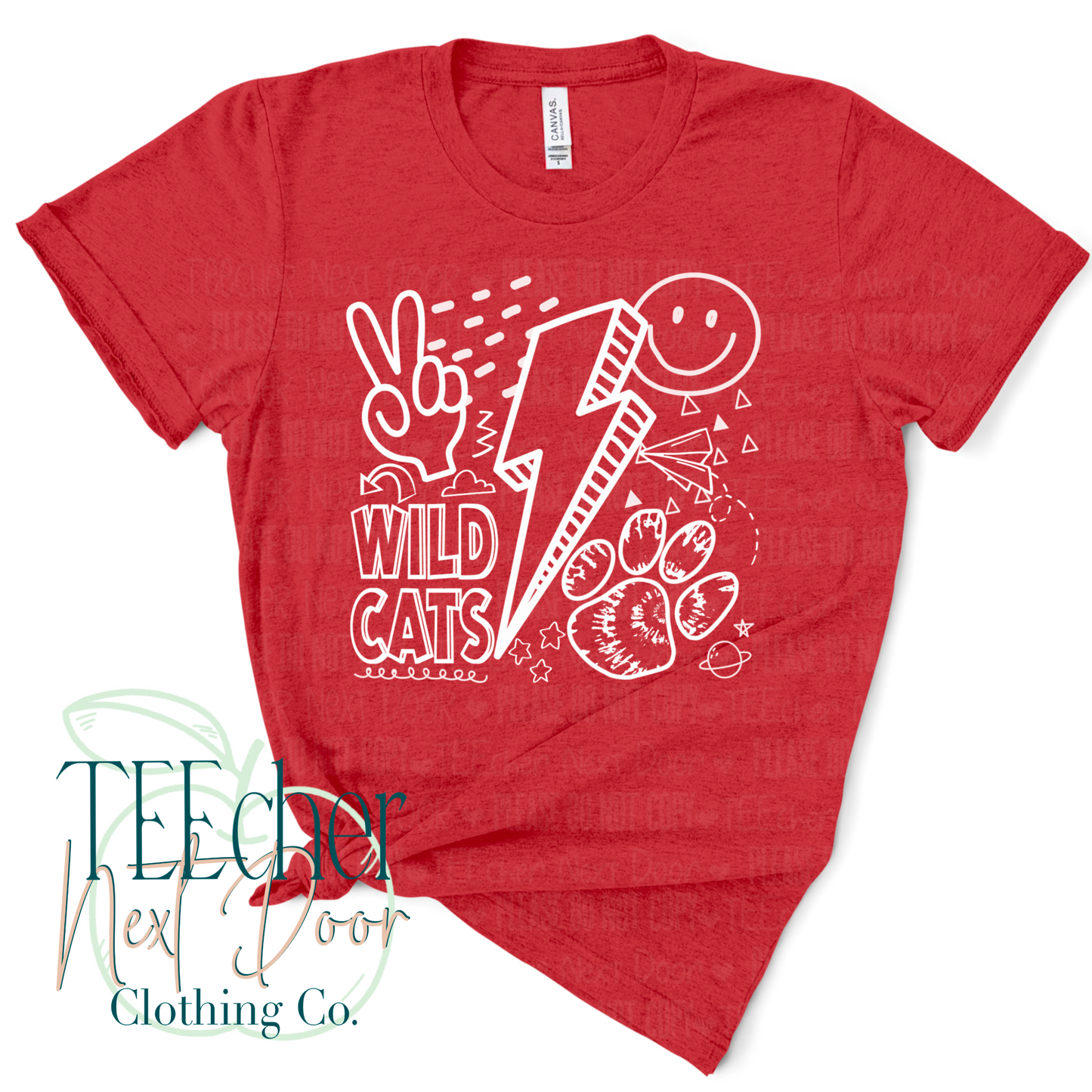 Wildcats Rock Collage- Single Color