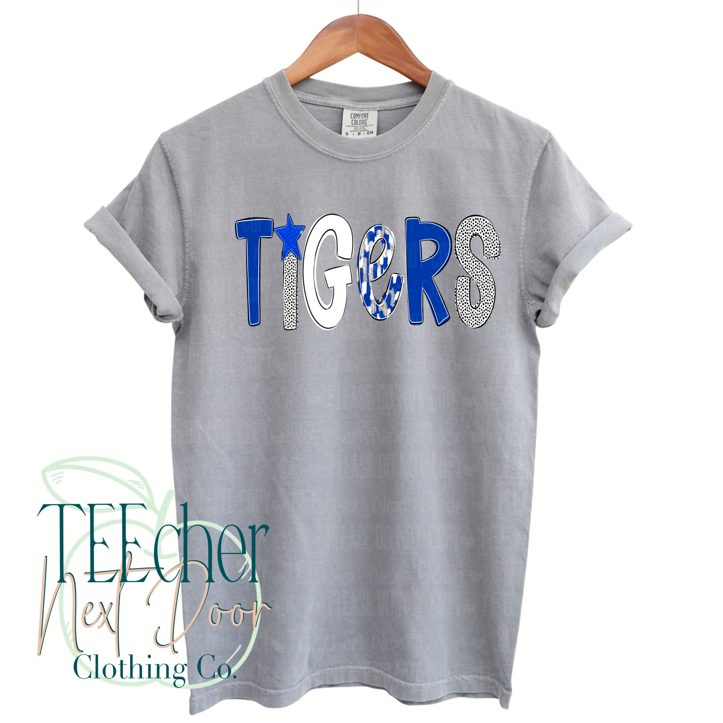Blue & White Tigers Poppy