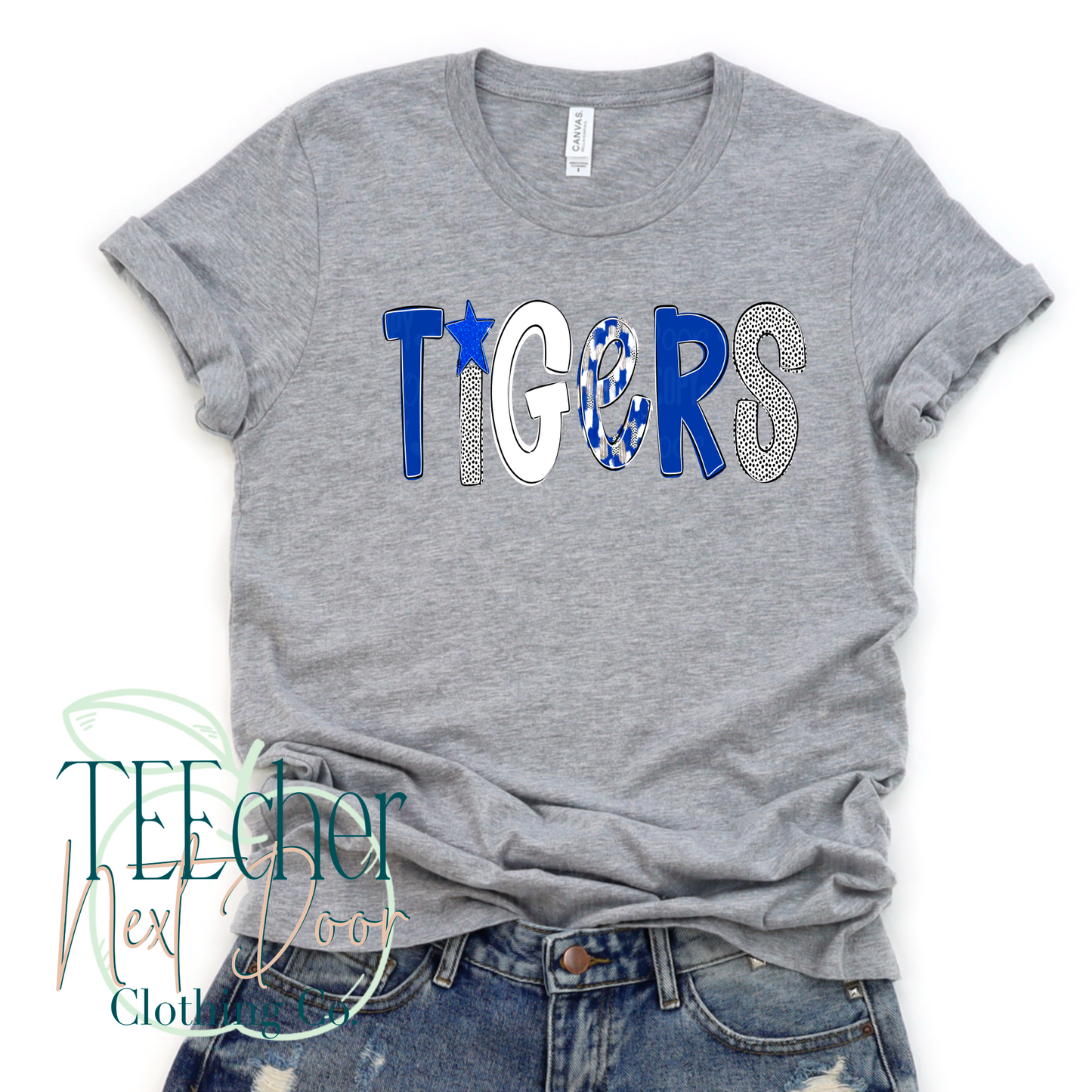 Blue & White Tigers Poppy