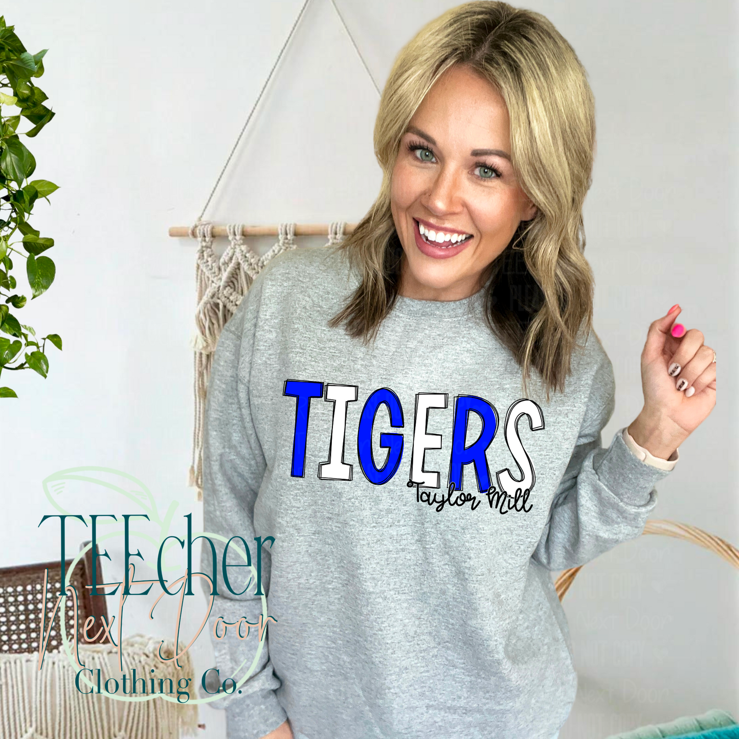 Taylor Mill Tigers Outlined Handwritten