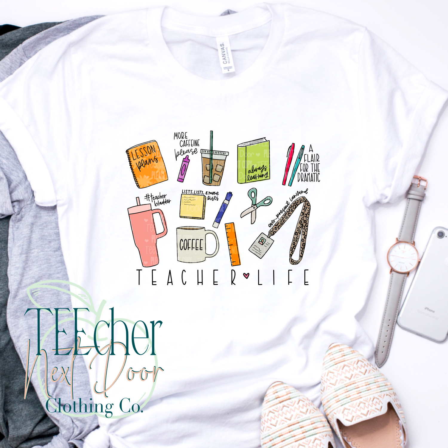 Teacher World Tee Sweatshirt. Teacher Graphic Tee. Test Day. Teacher Shirts.
