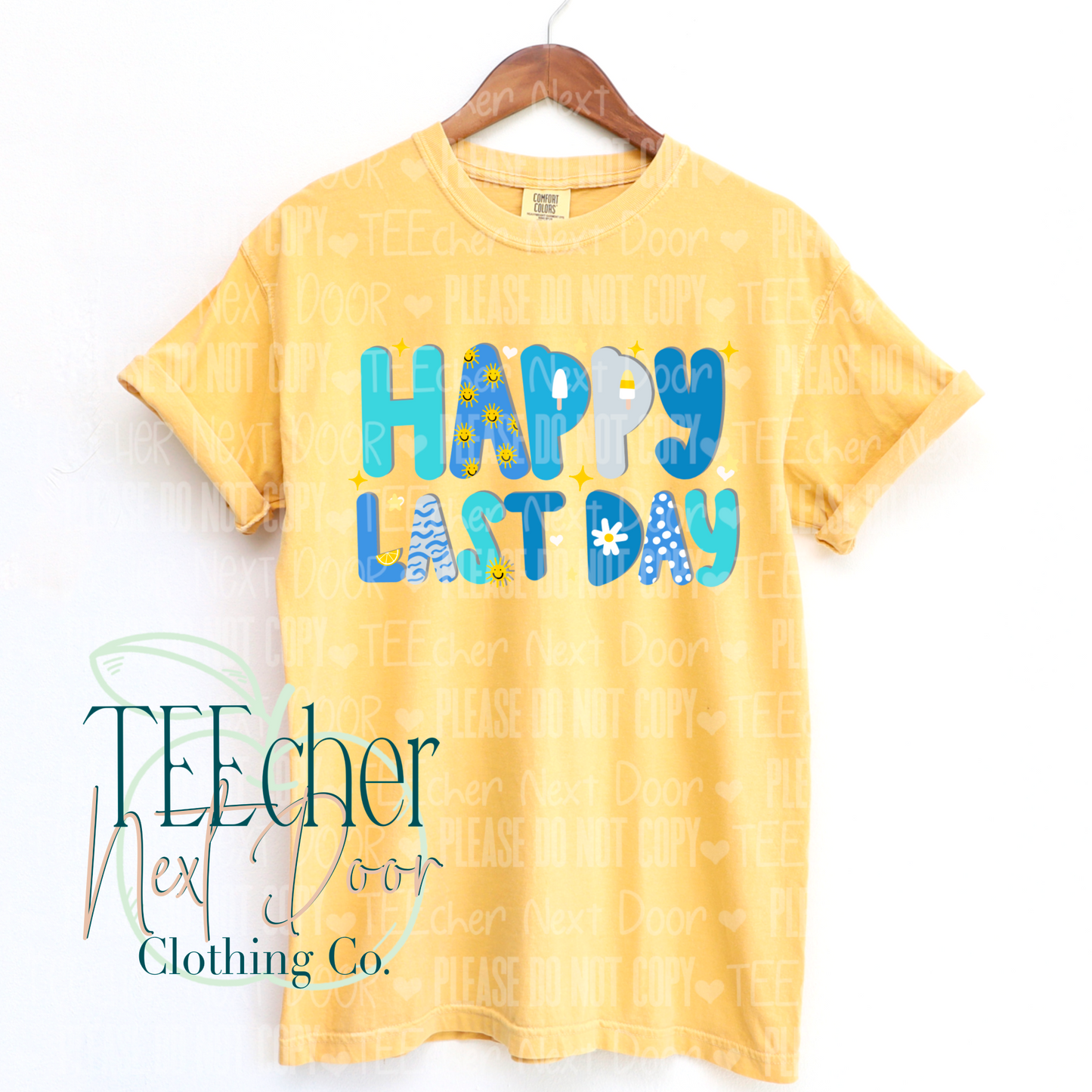 last day of school tee. happy last day.