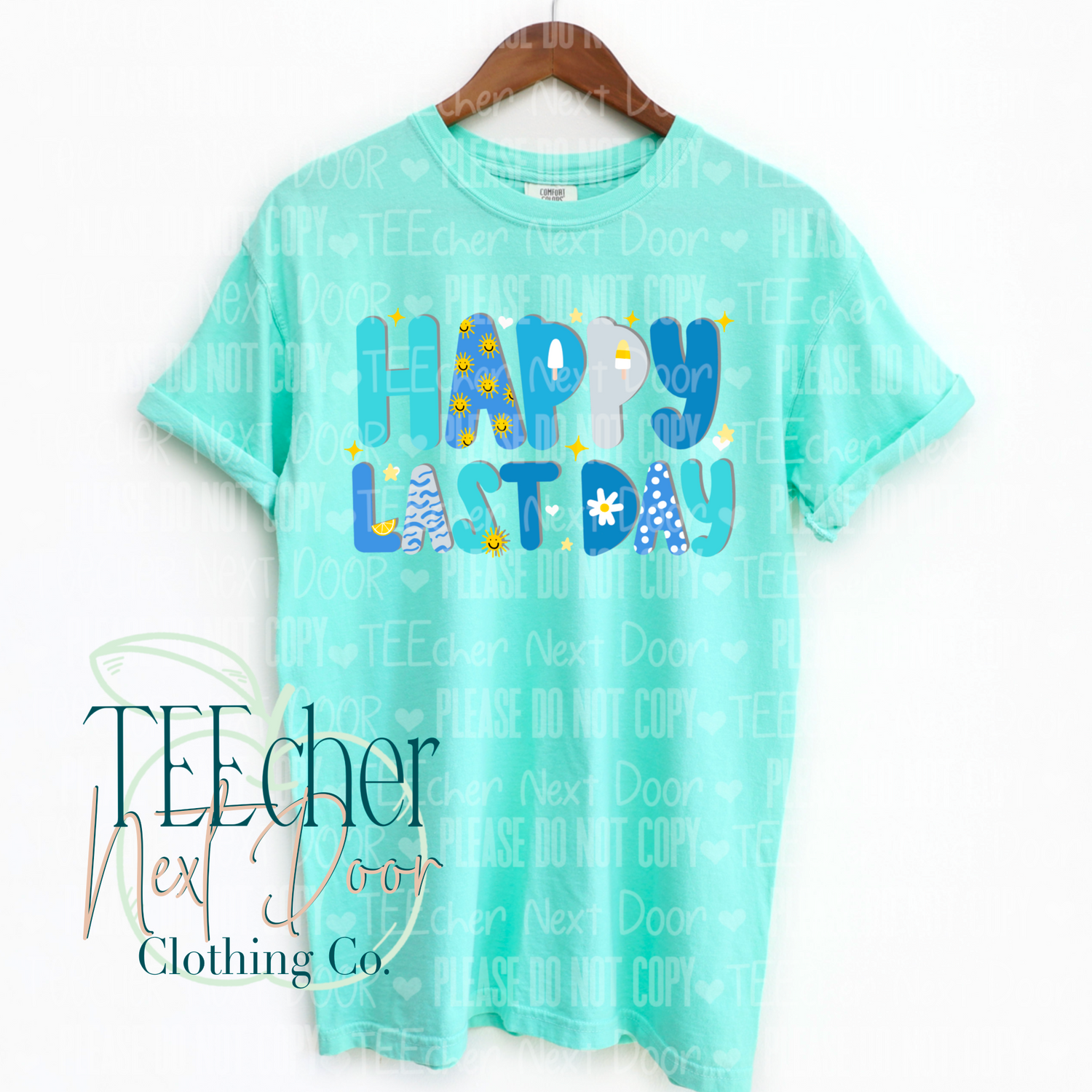 last day of school tee. happy last day.