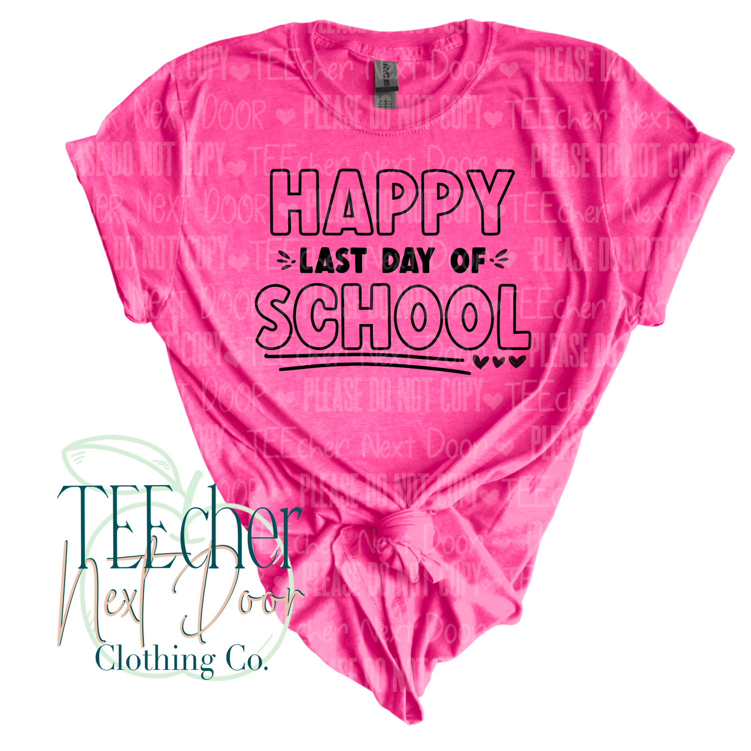 last day of school tee. happy last day.