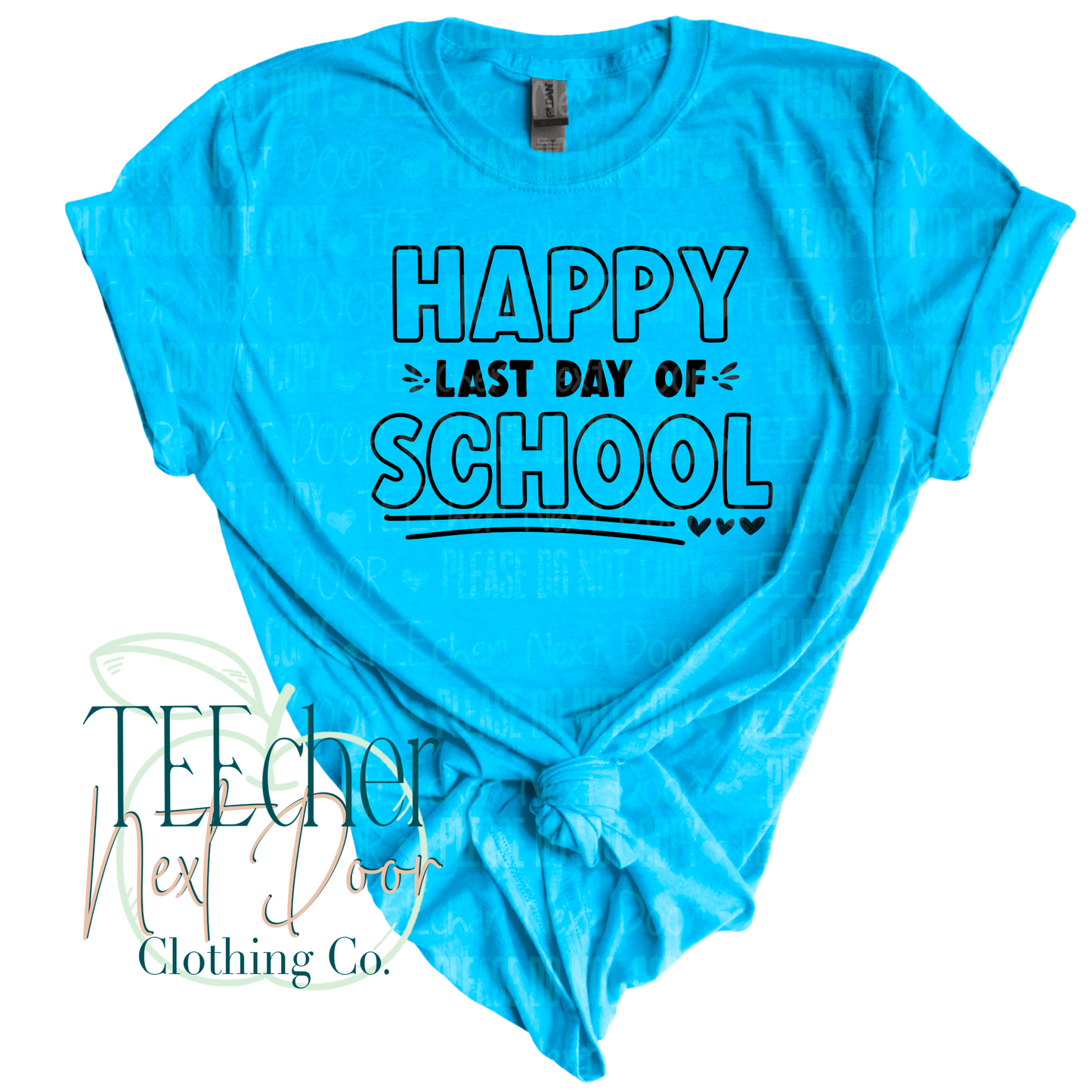 last day of school tee. happy last day.