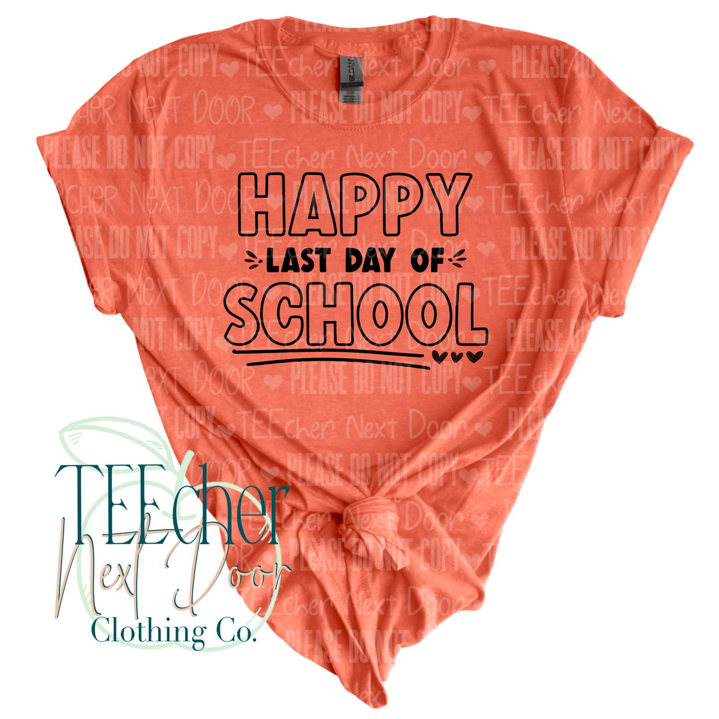 last day of school tee. happy last day.
