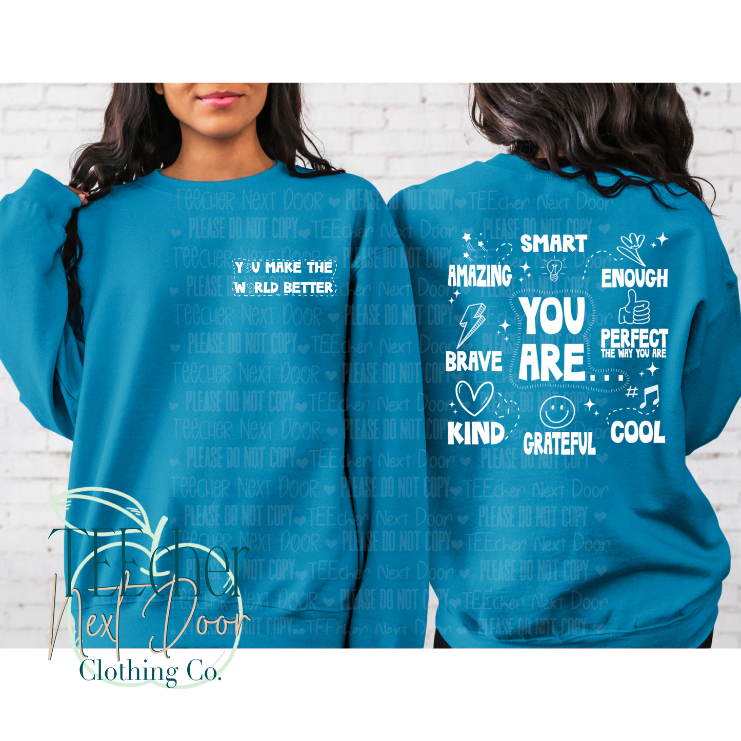 EXCLUSIVE Affirmations- Two Sided Crewneck