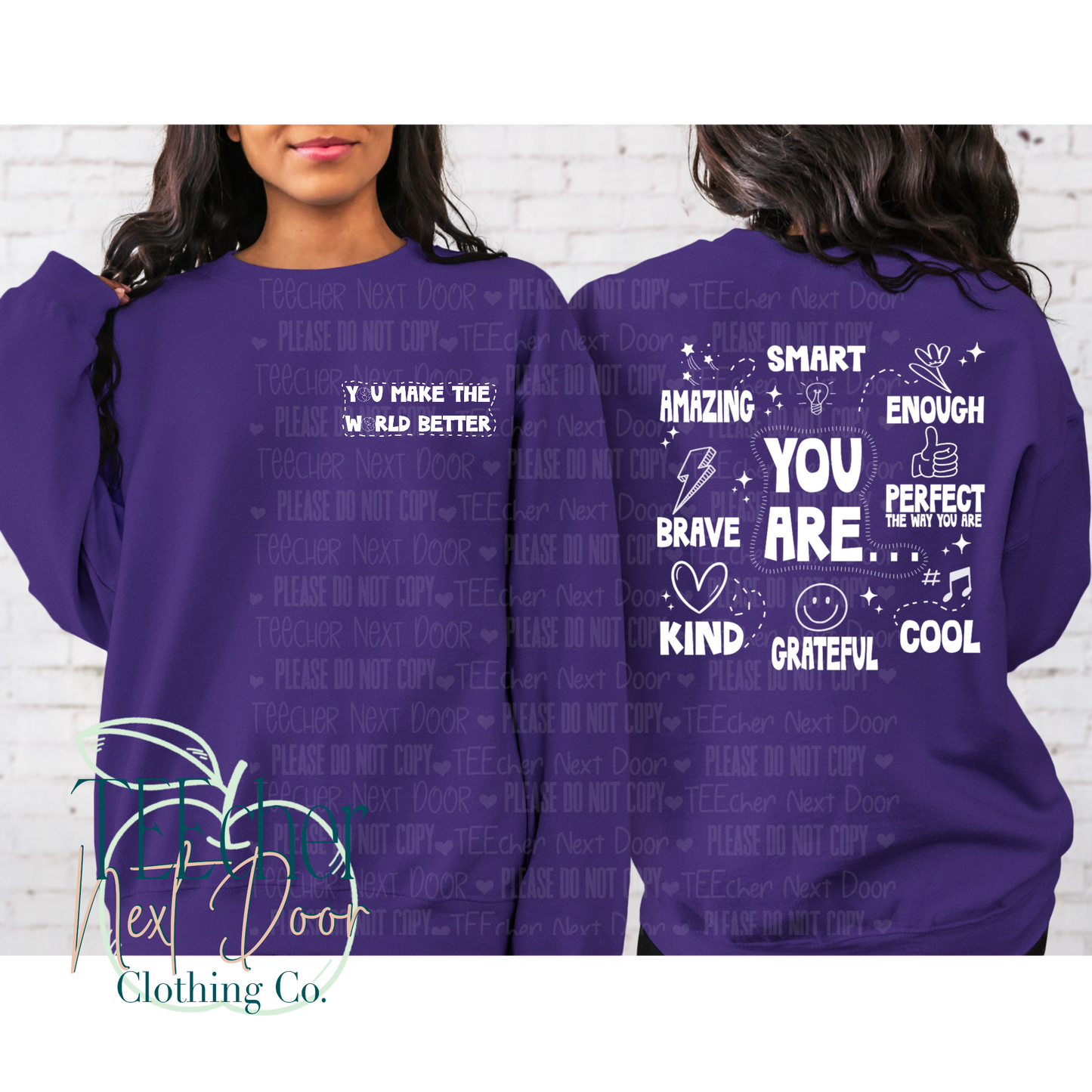 EXCLUSIVE Affirmations- Two Sided Crewneck