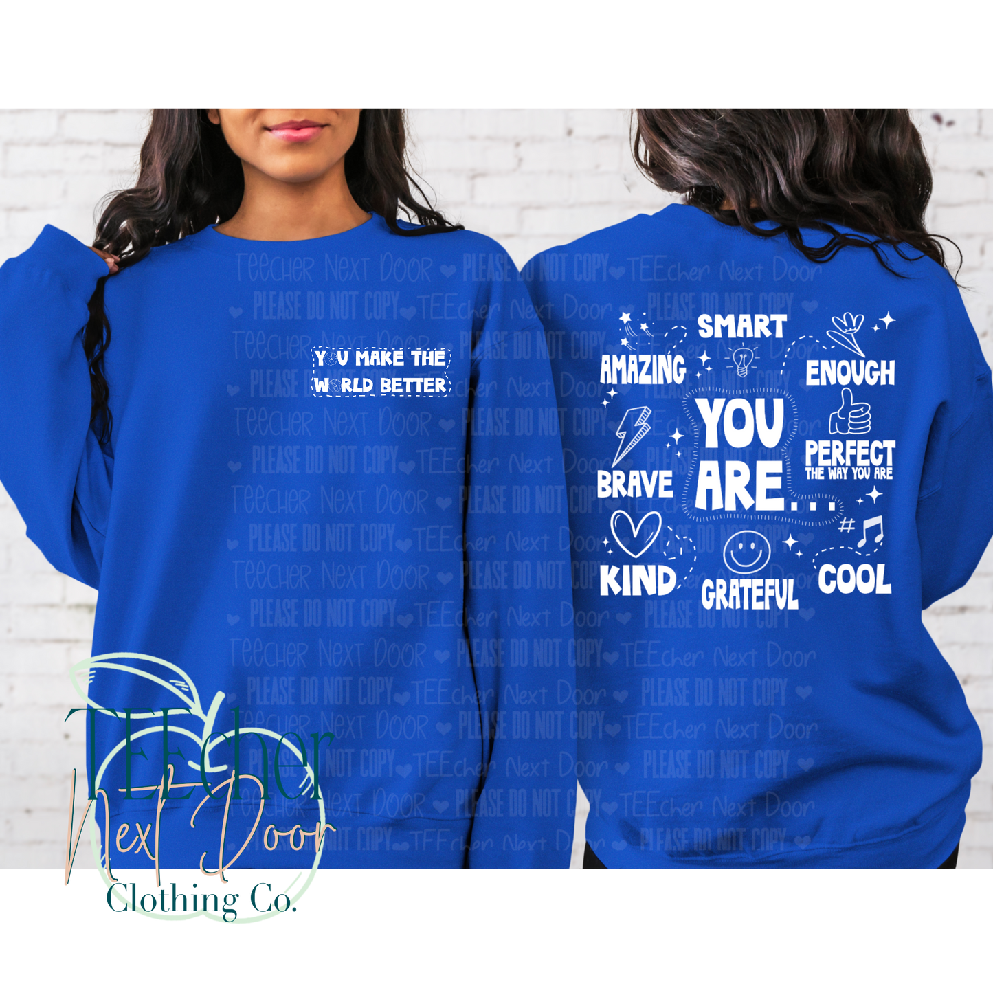 EXCLUSIVE Affirmations- Two Sided Crewneck