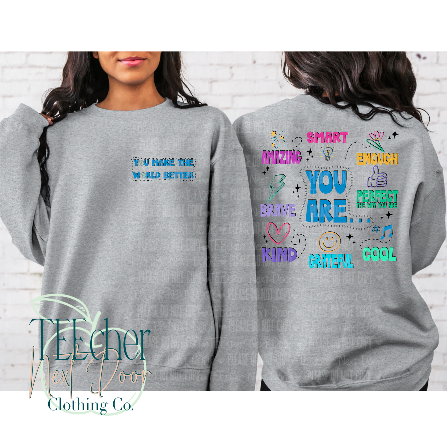 EXCLUSIVE Affirmations- Two Sided Crewneck