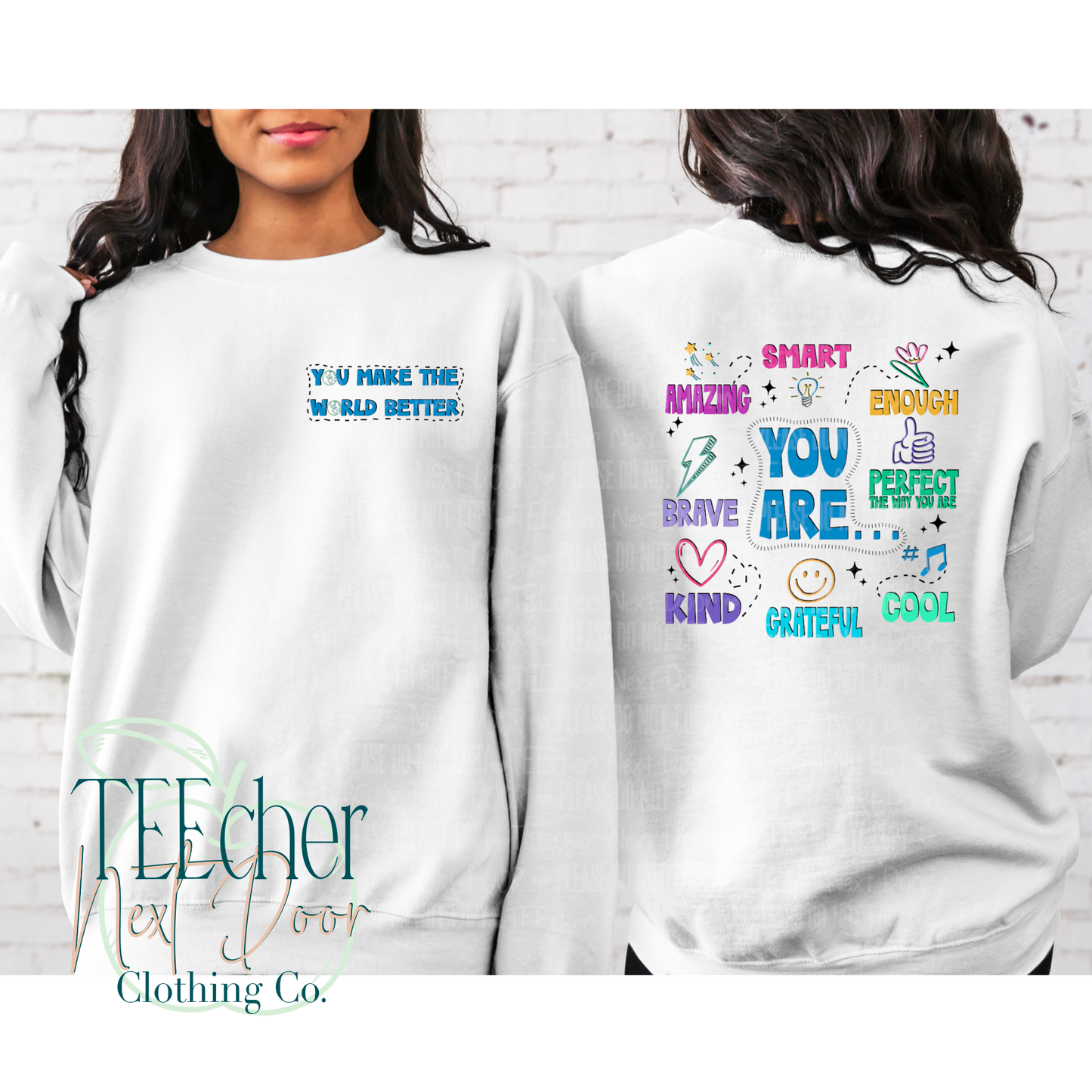 EXCLUSIVE Affirmations- Two Sided Crewneck