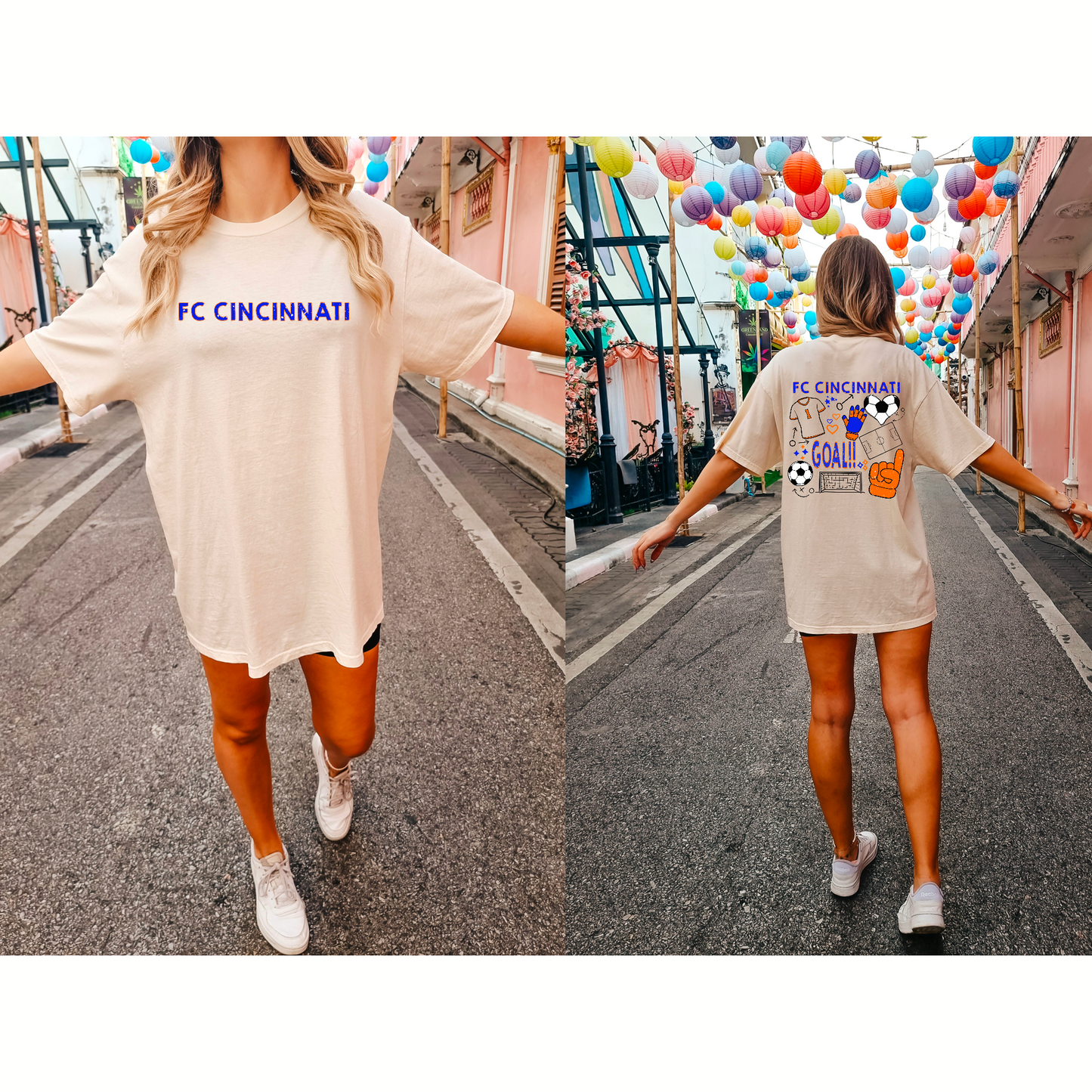 Orange and Blue Soccer Collage