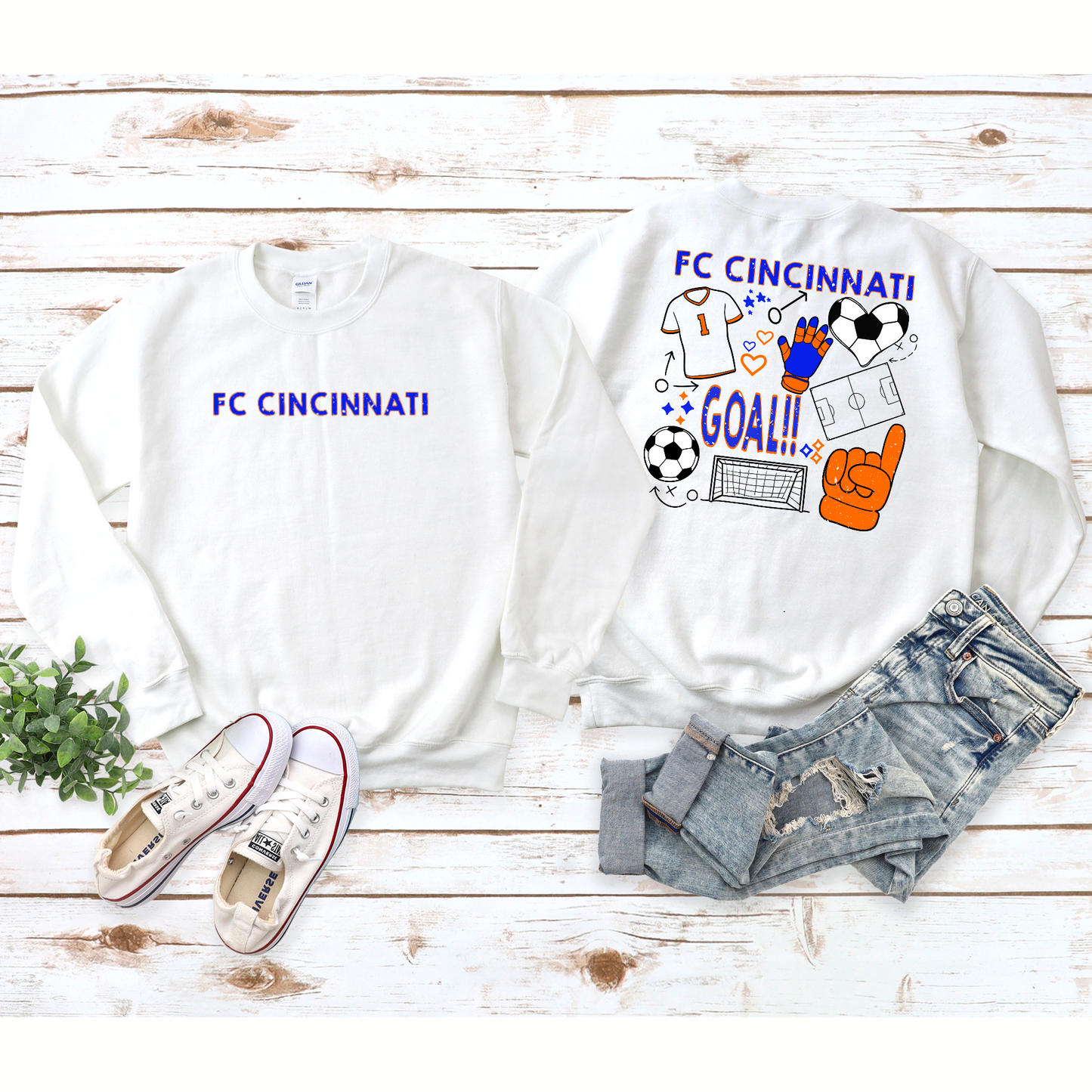 Orange and Blue Soccer Collage