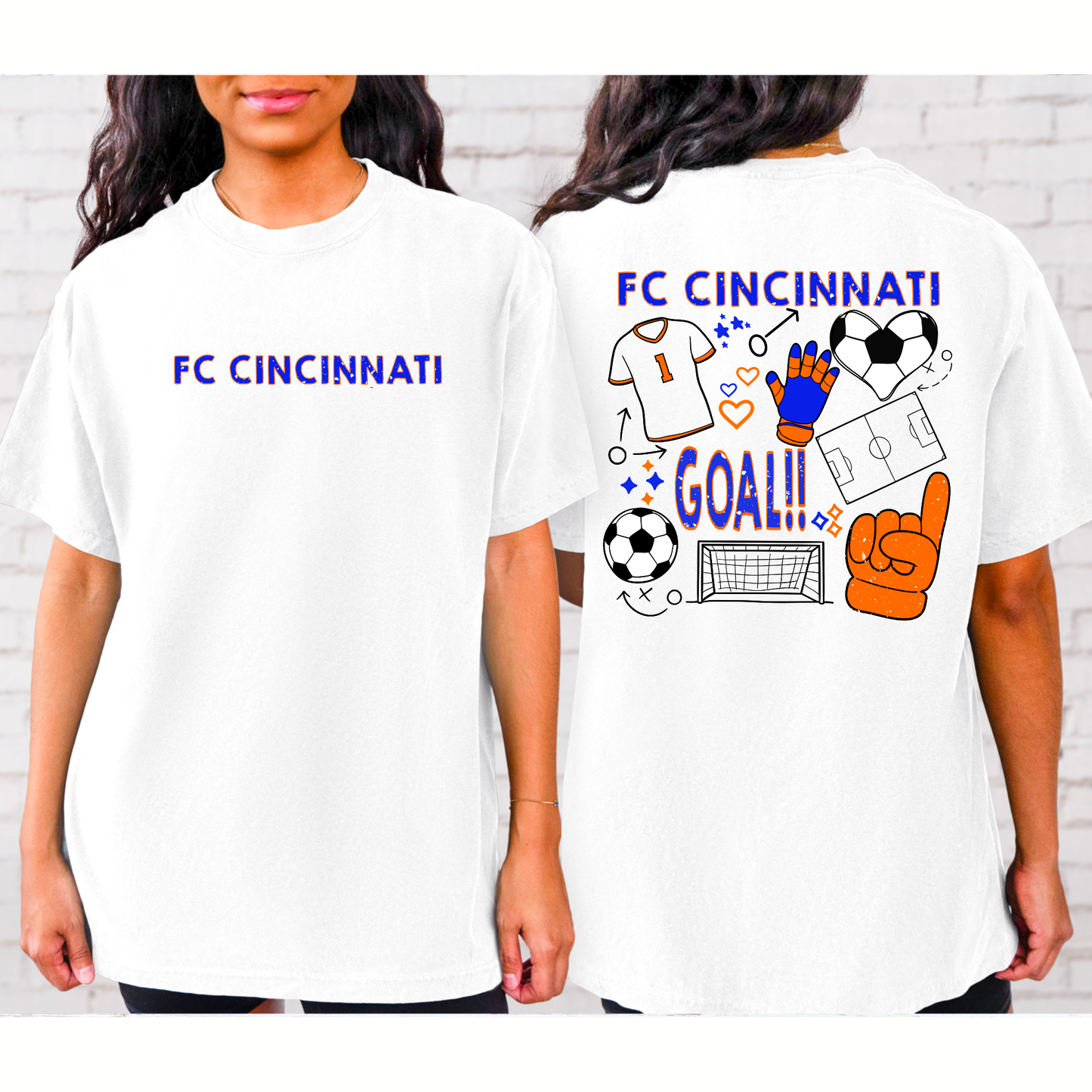 Orange and Blue Soccer Collage