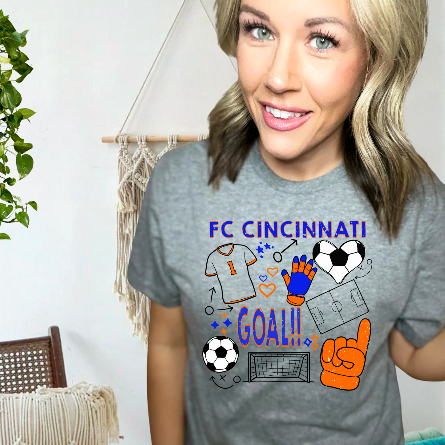 Orange and Blue Soccer Collage