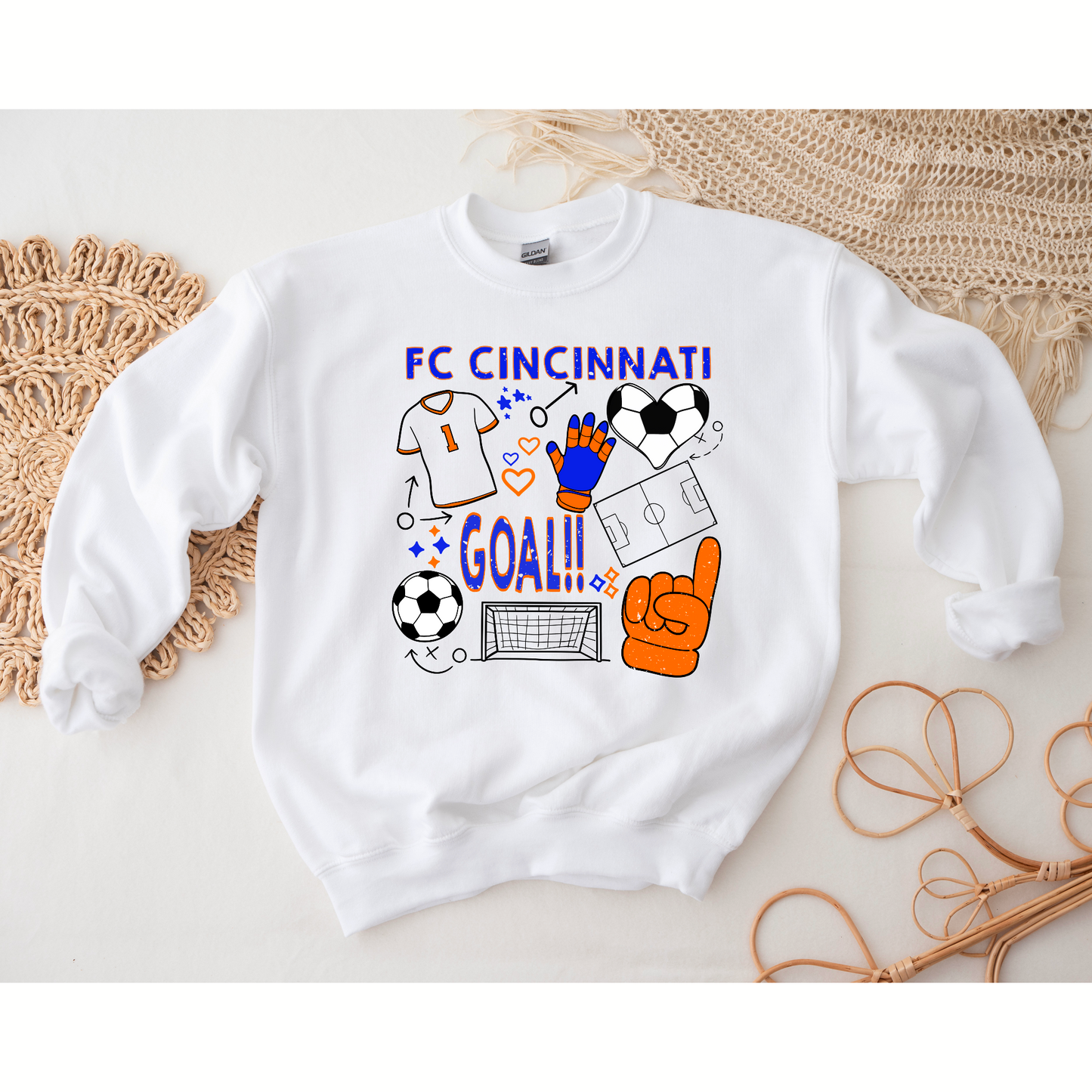 Orange and Blue Soccer Collage