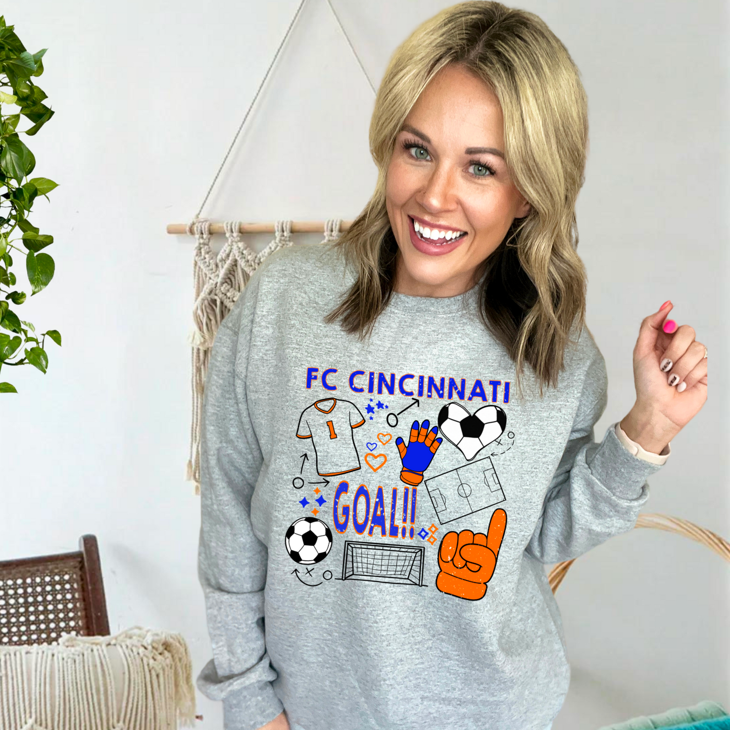 Orange and Blue Soccer Collage