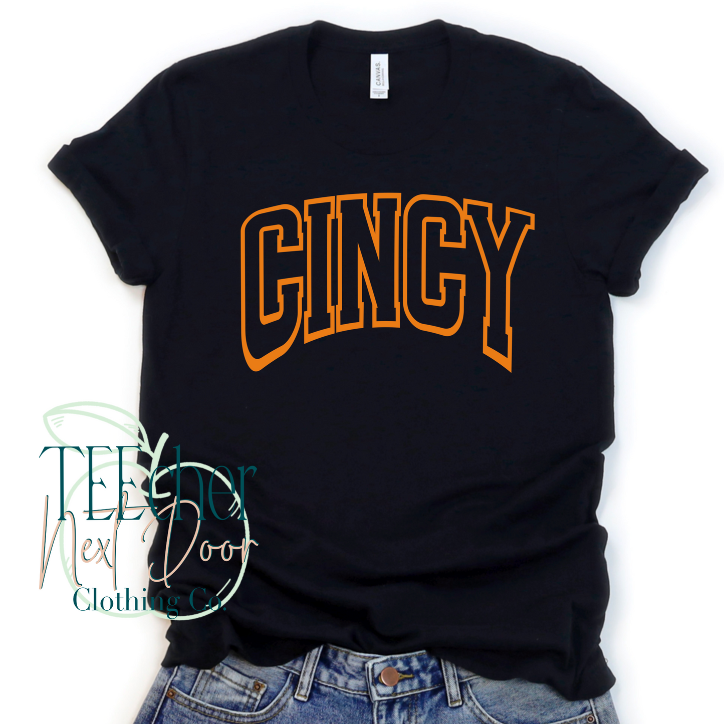 Orange and Black Cincy Arched