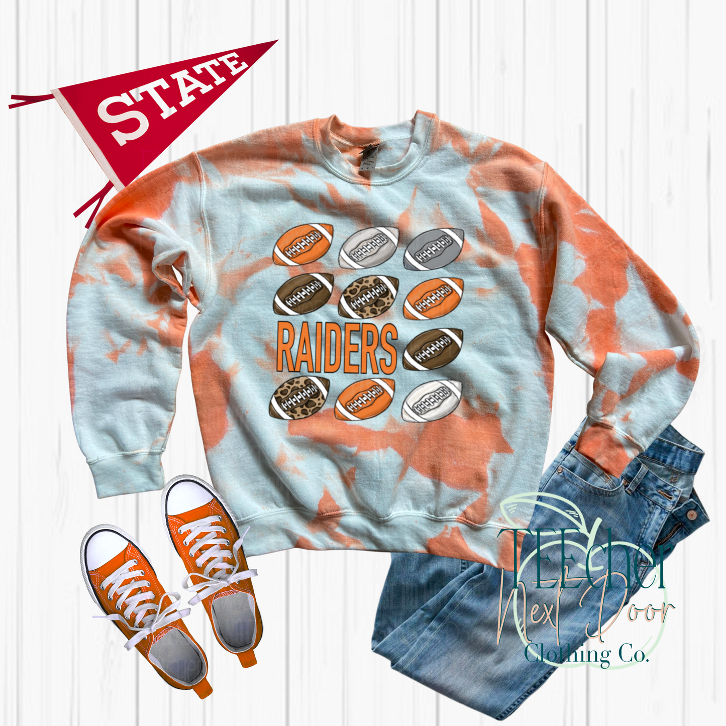Orange football repeat. Orange football team. Football Shirt.