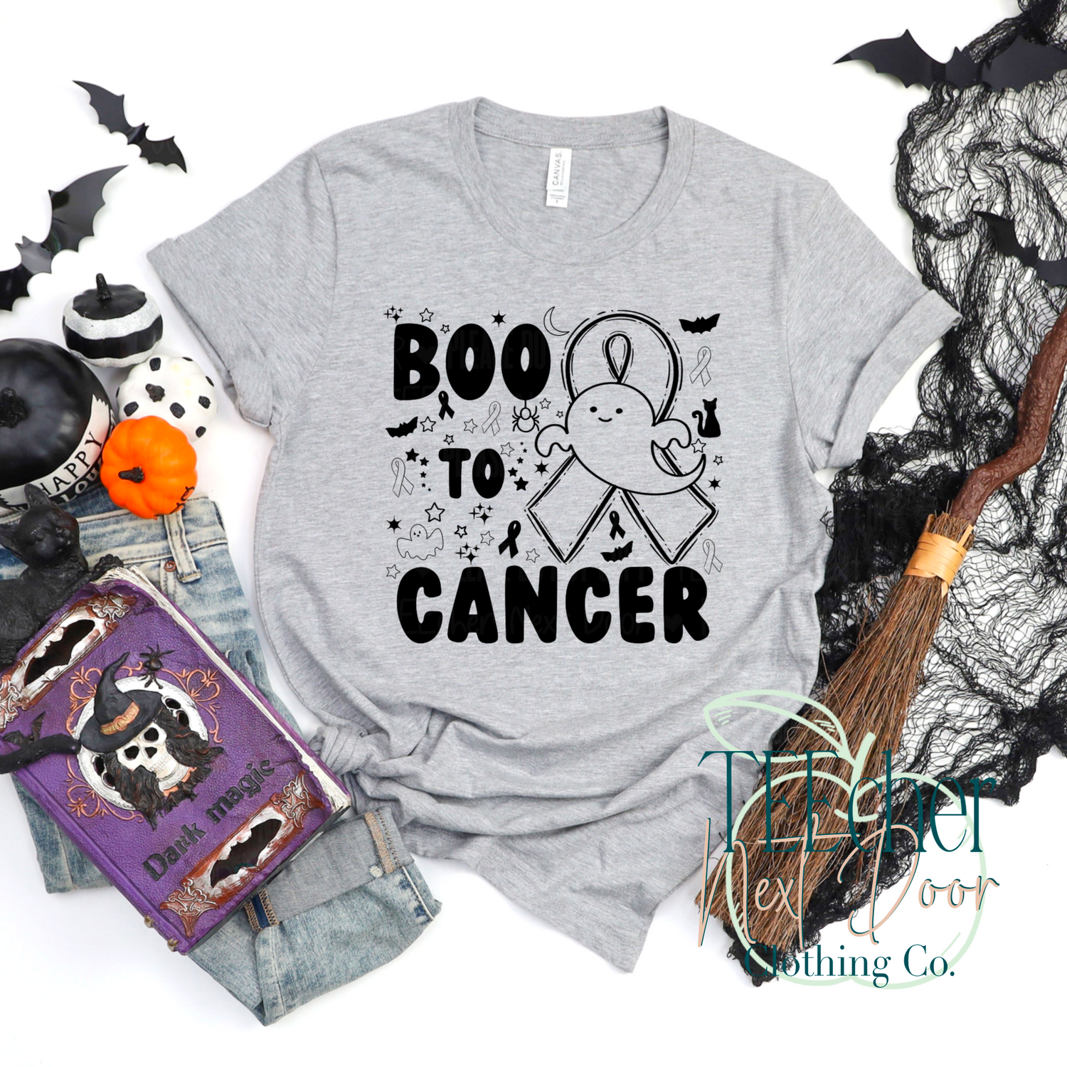 Boo to Cancer. Cancer ribbon colors. Breast cancer Halloween. Pancreatic Cancer Halloween. Cancer Survivor Halloween. Lung Cancer Halloween.
